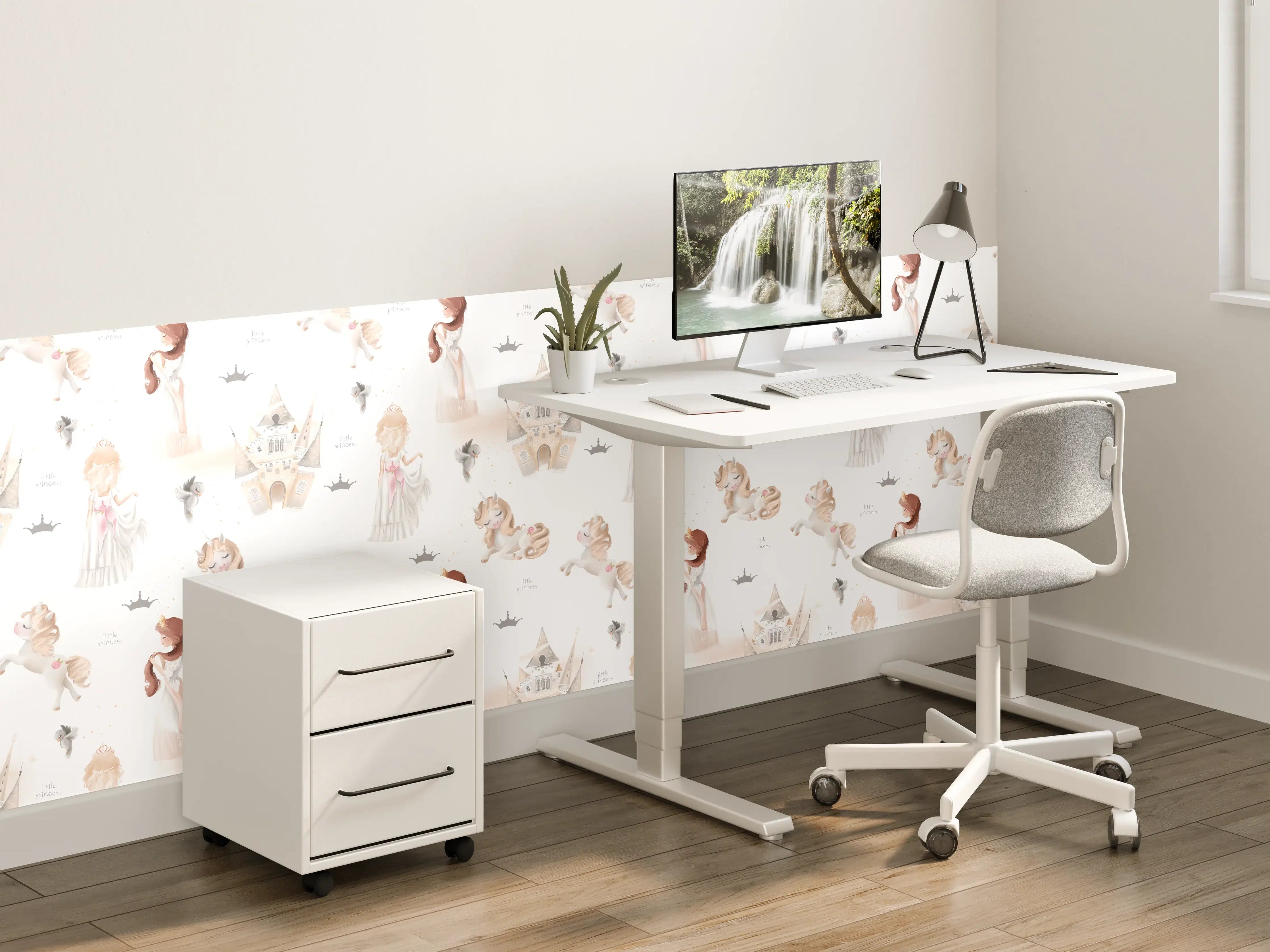 Kinderzimmer Wandgestaltung - Sanfte Baby- und Kinderillustration in Pastellfarben