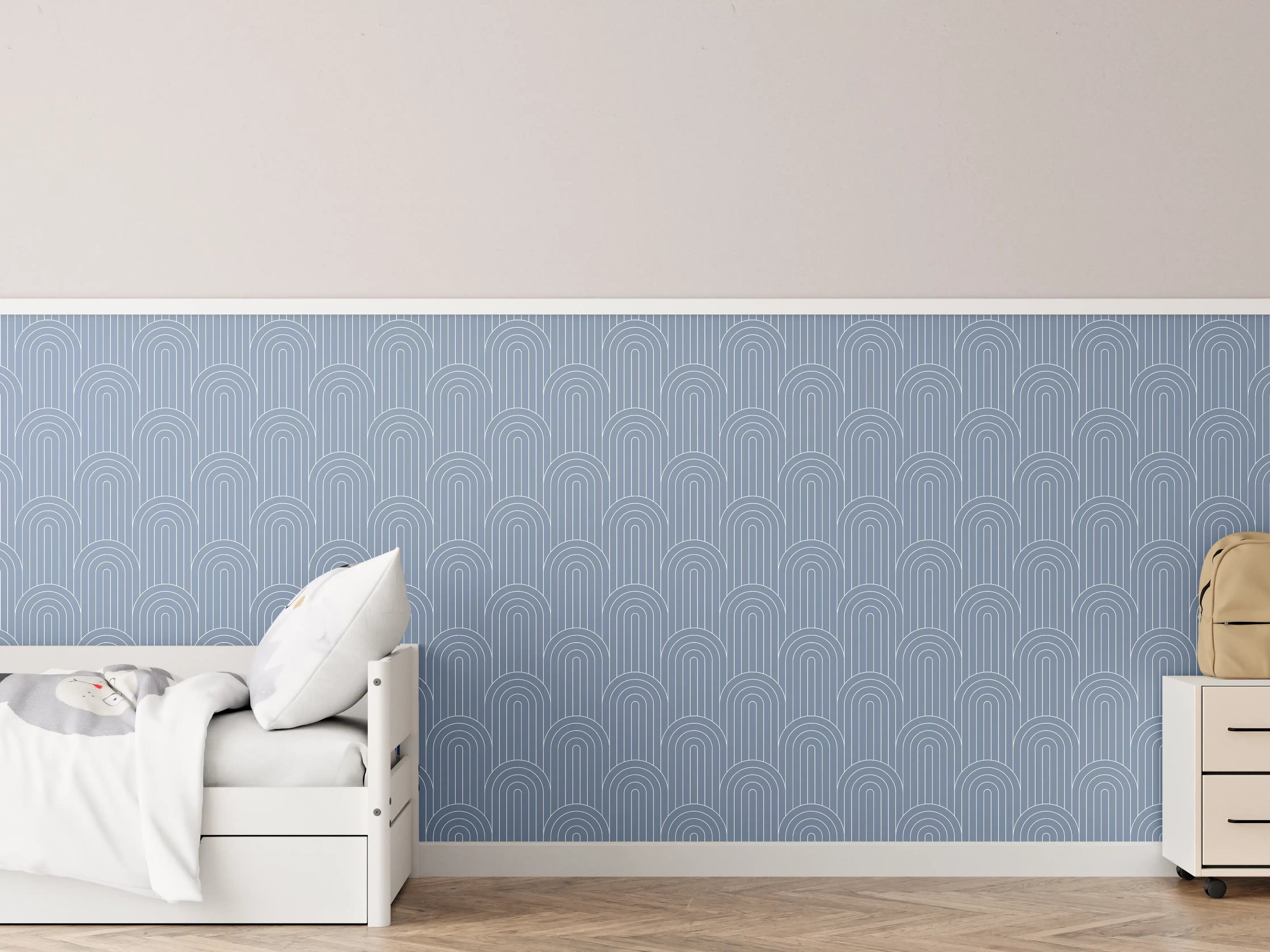 Kinderzimmer Wandgestaltung - Sanfte Blau-Türkis-Design