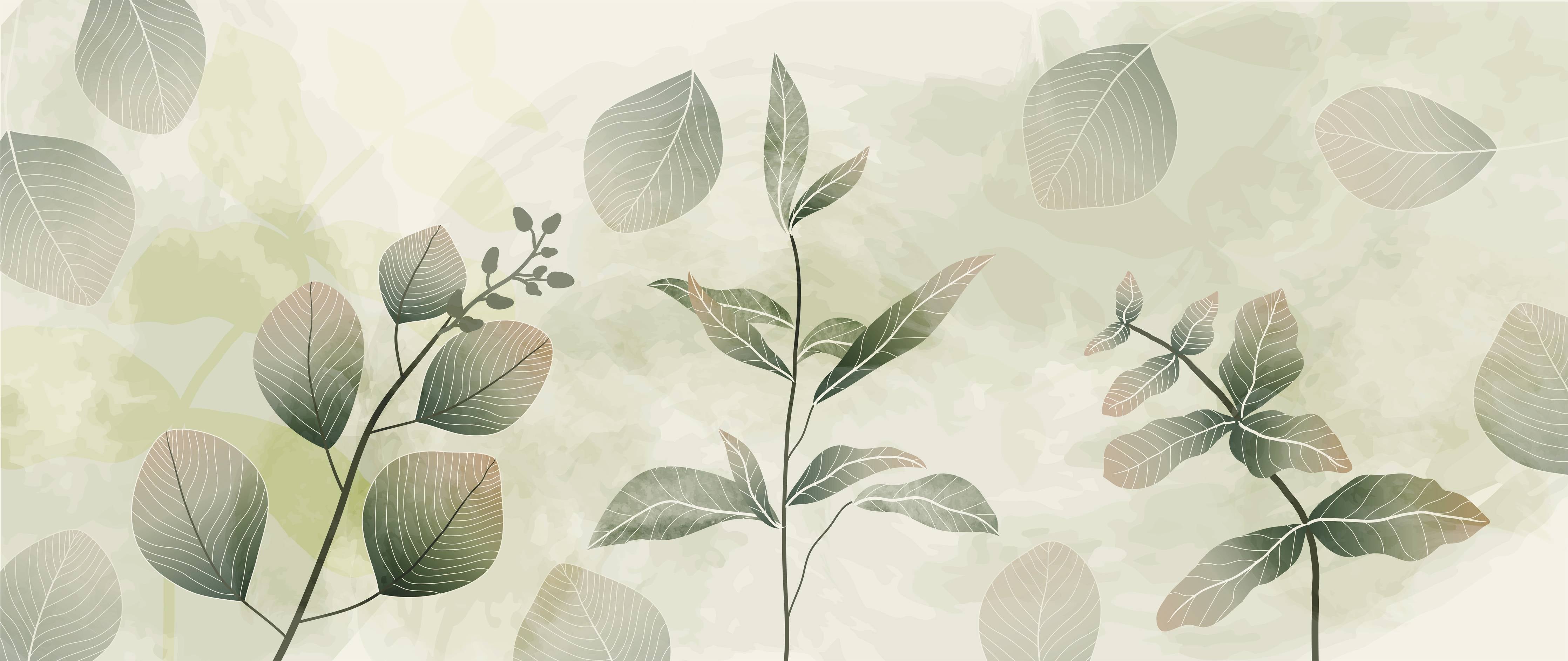 Kinderzimmer Wandgestaltung-Sanfte Botanical-Inspiration in Beige und Grau