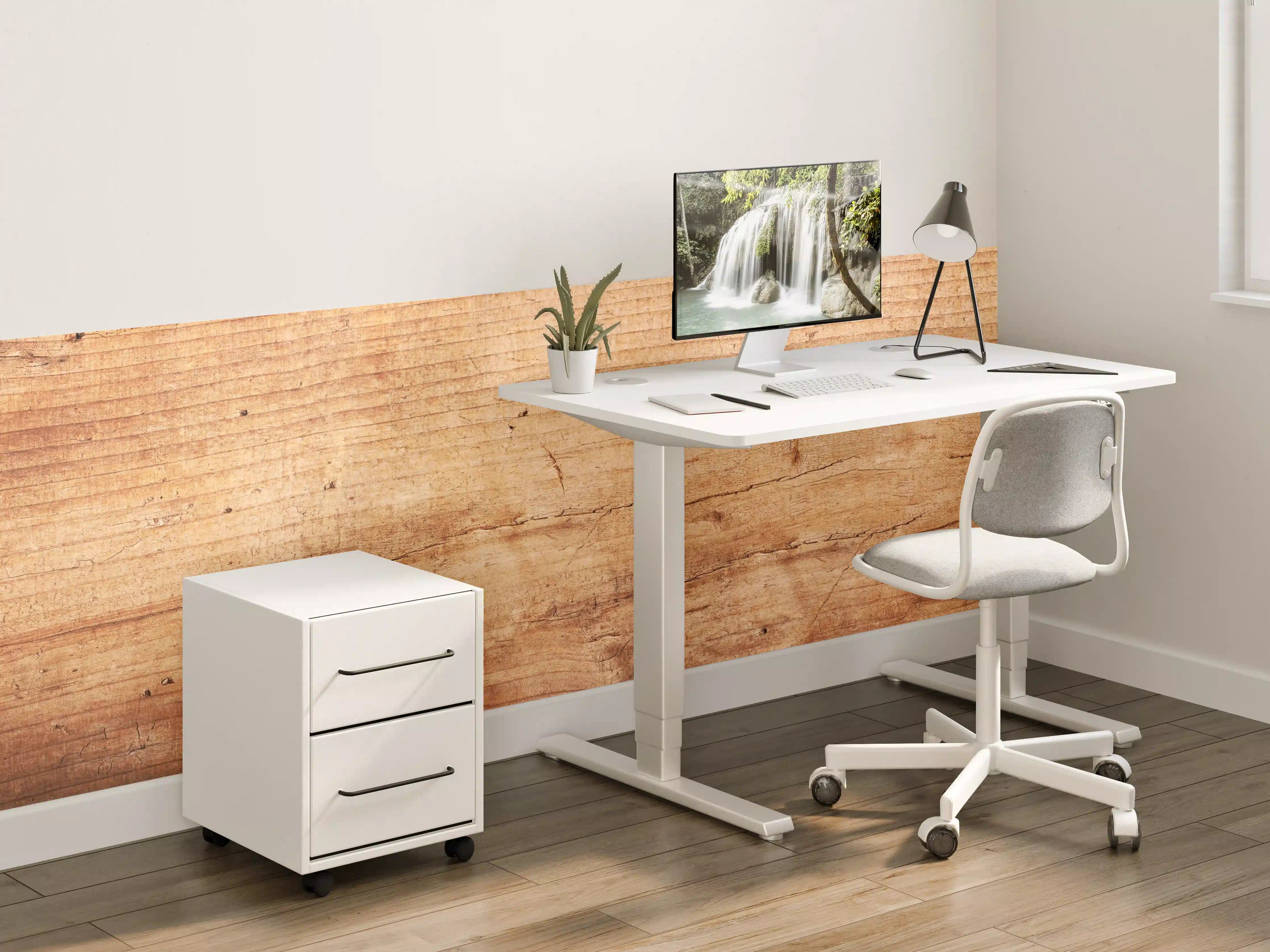 Kinderzimmer Wandgestaltung - Sanfte Grau-Holzstruktur