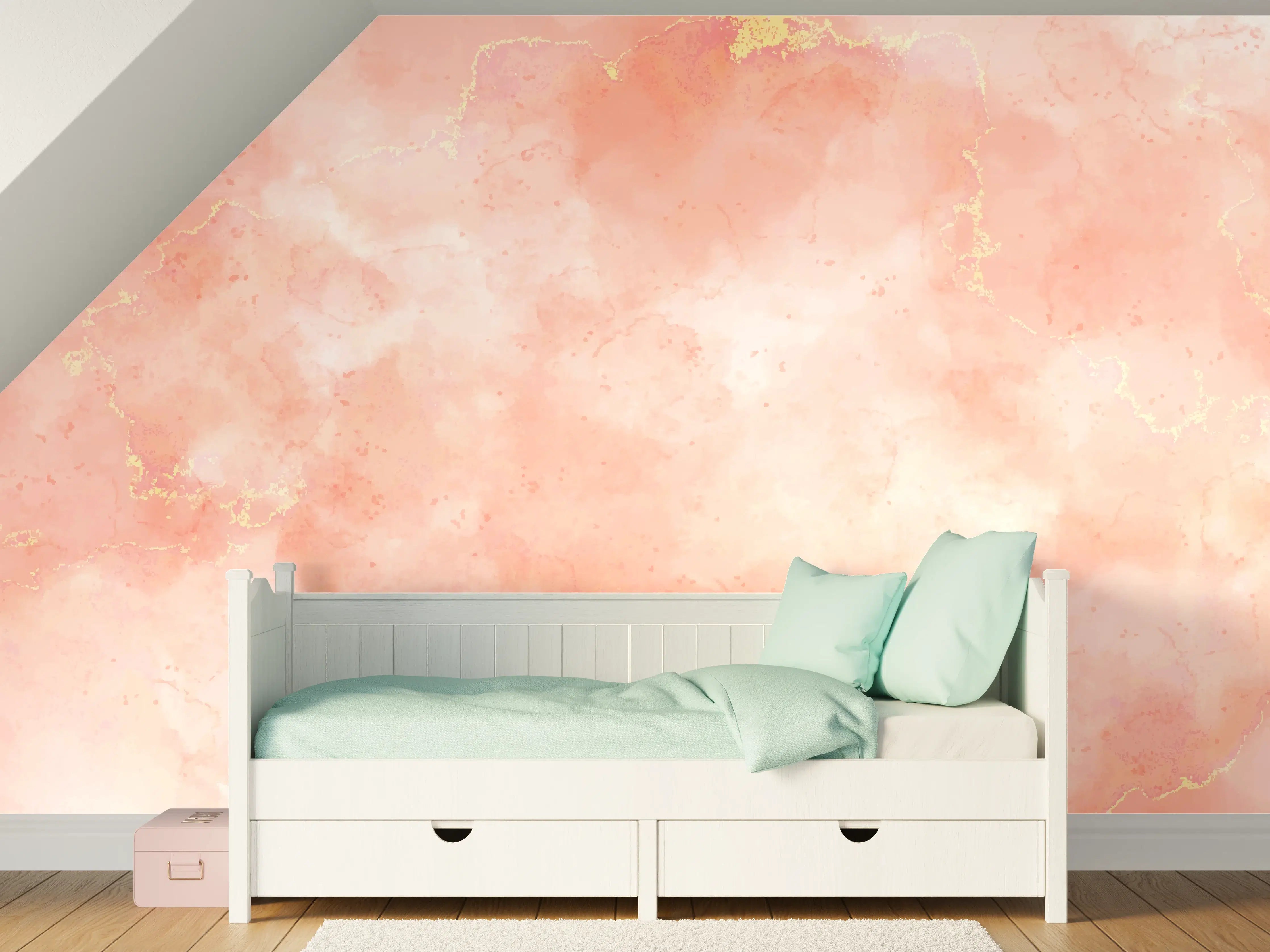 Kinderzimmer Wandgestaltung - Sanfte Pastellfarben Wandgestaltung