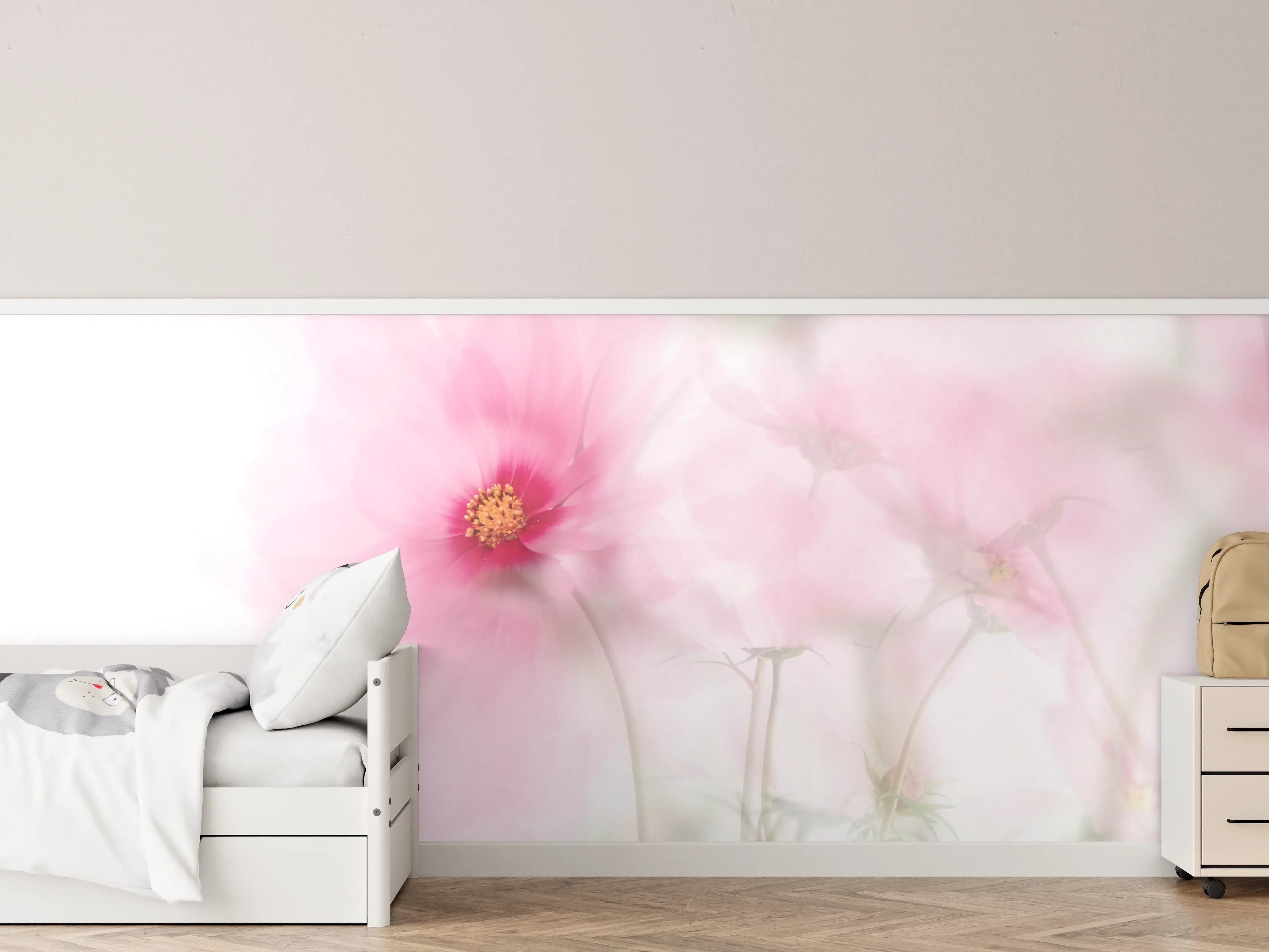 Kinderzimmer Wandgestaltung - Sanfte Pinke Orchidee