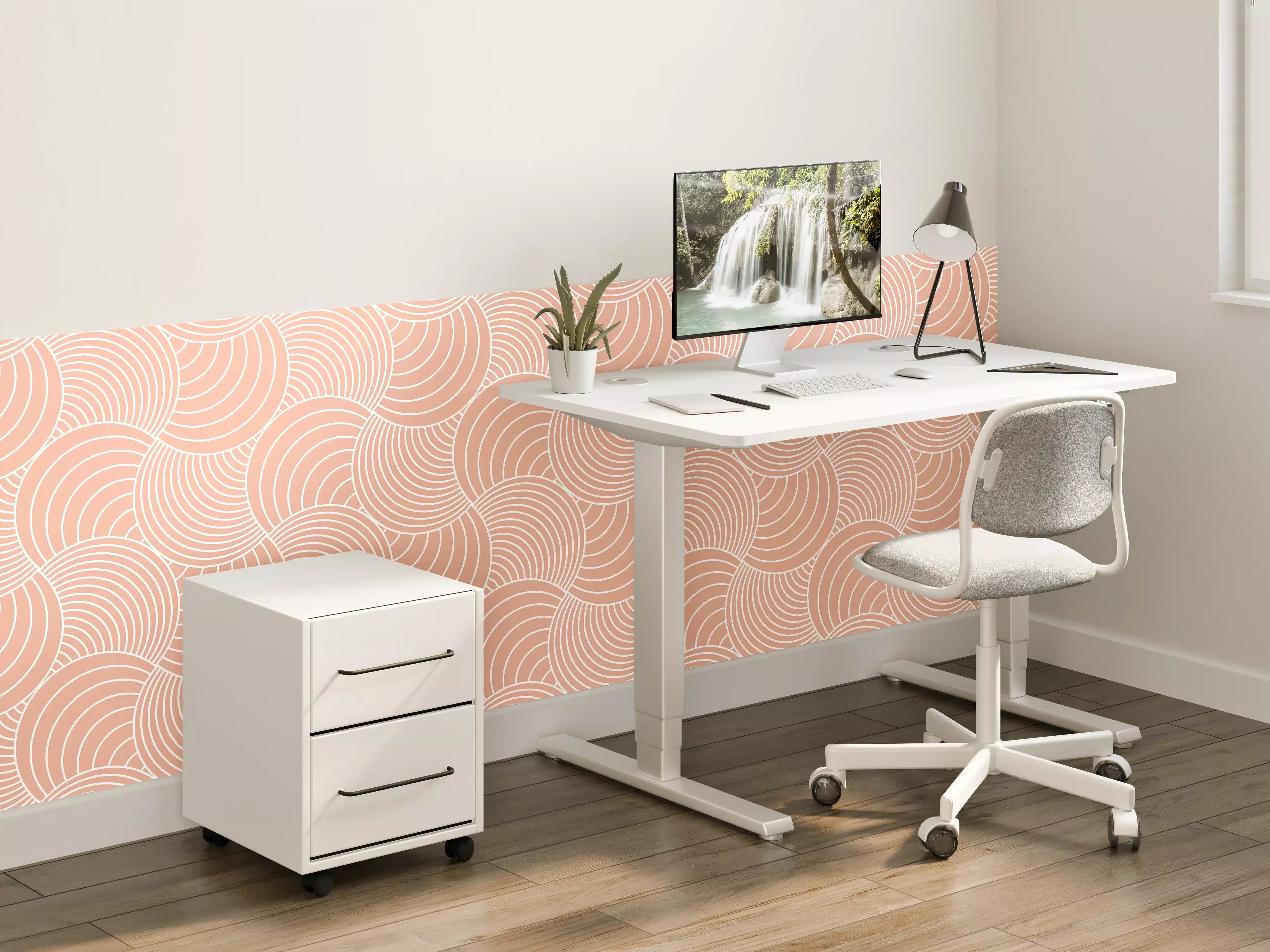 Kinderzimmer Wandgestaltung - Sanfte Wellen in Creme