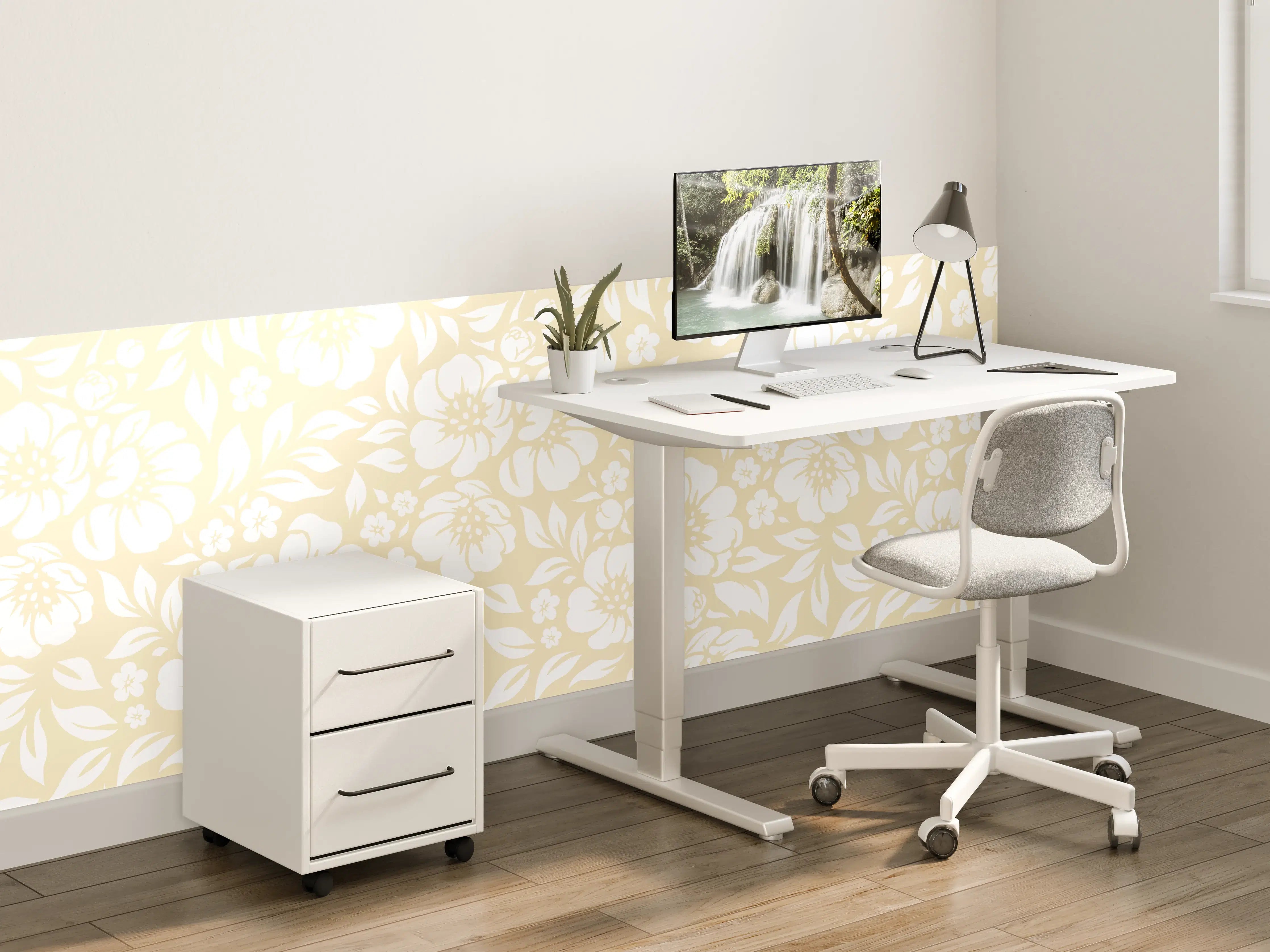 Kinderzimmer Wandgestaltung - Sanfte florale Natur-Optik