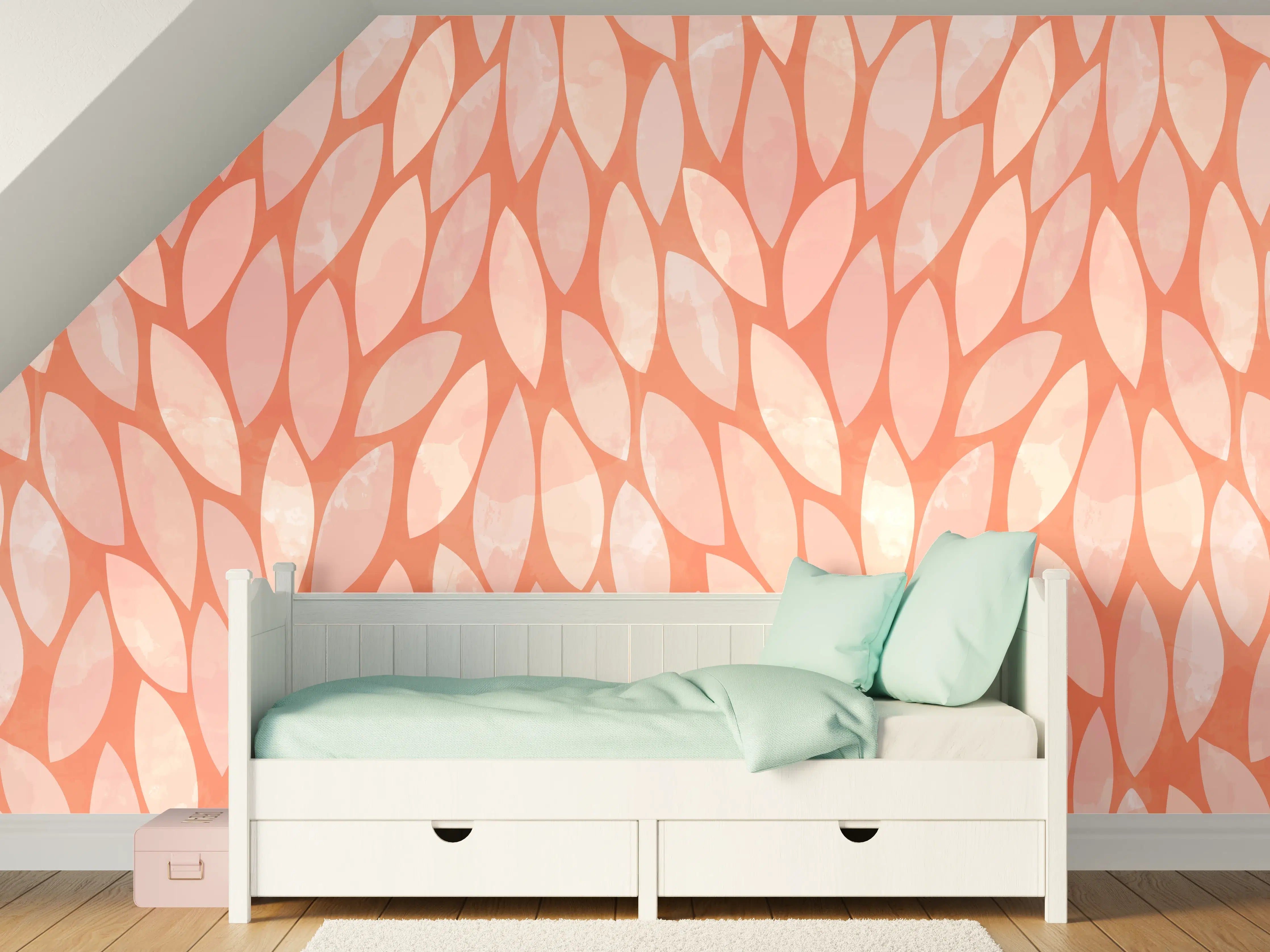 Kinderzimmer Wandgestaltung - Sanftes Rosé mit goldenen Akzenten