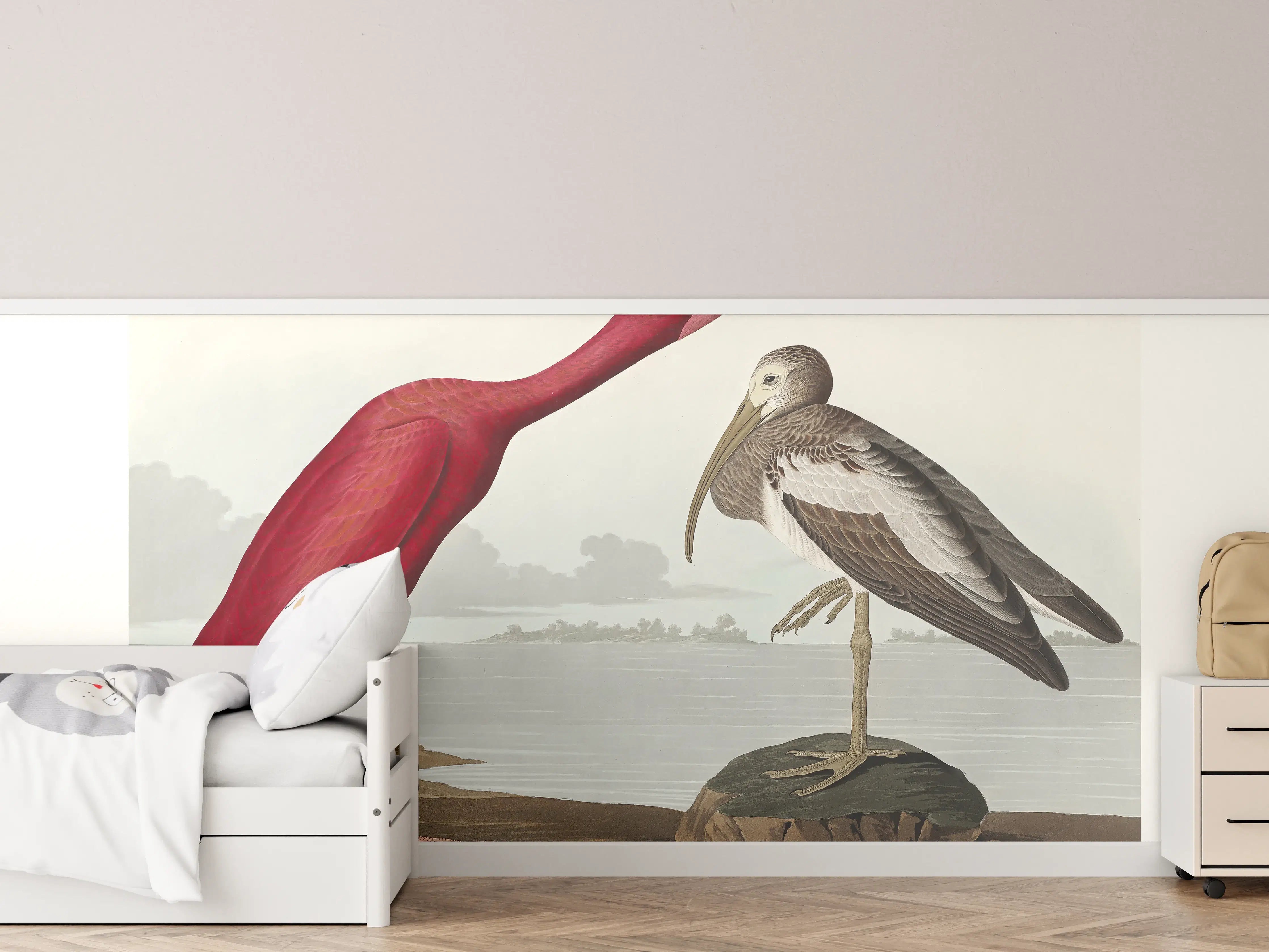 Kinderzimmer Wandgestaltung - Scharlachsichler Portrait - John James Audubon