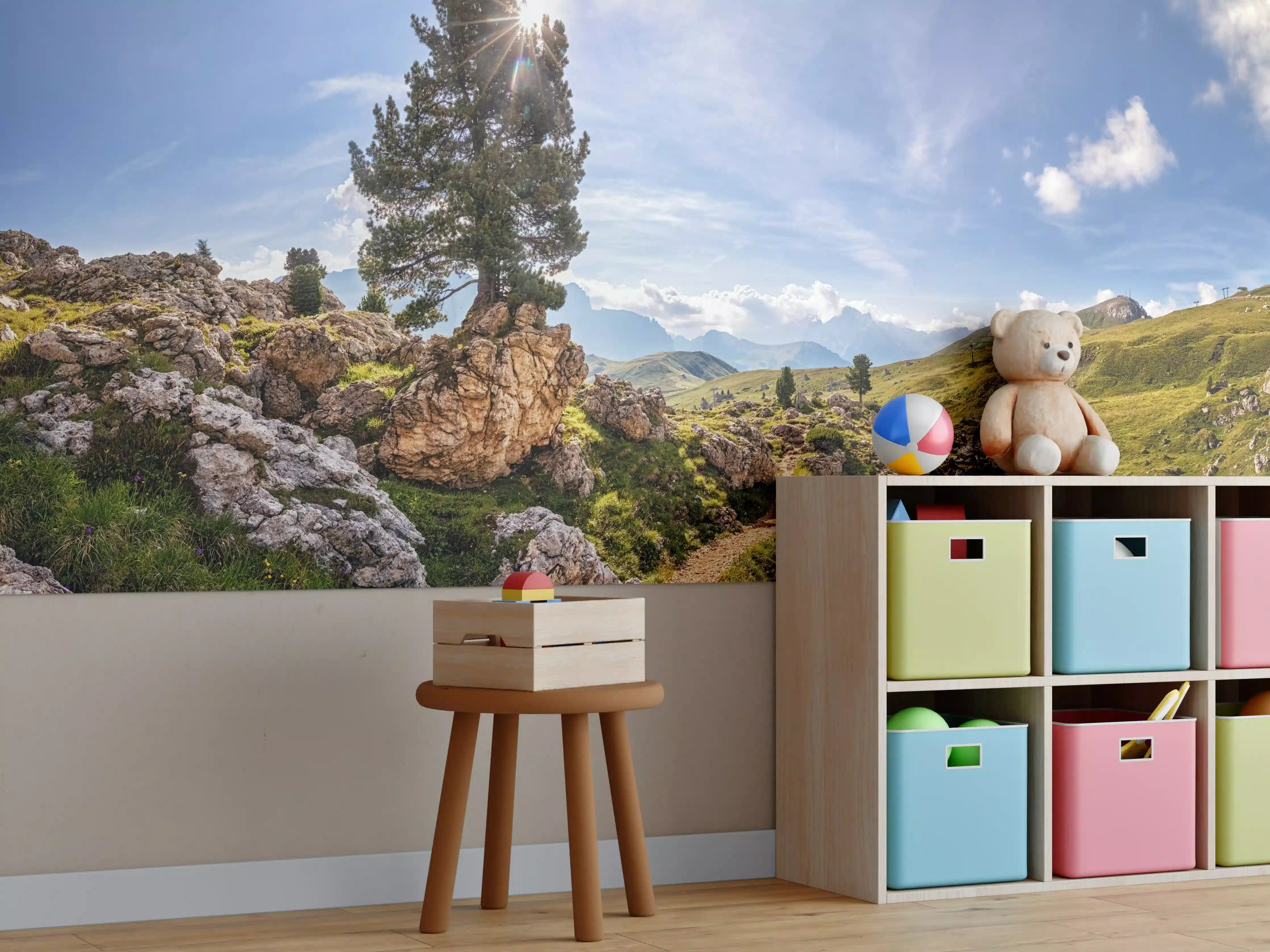 Kinderzimmer Wandgestaltung - Schmaler Weg um den Langkofel