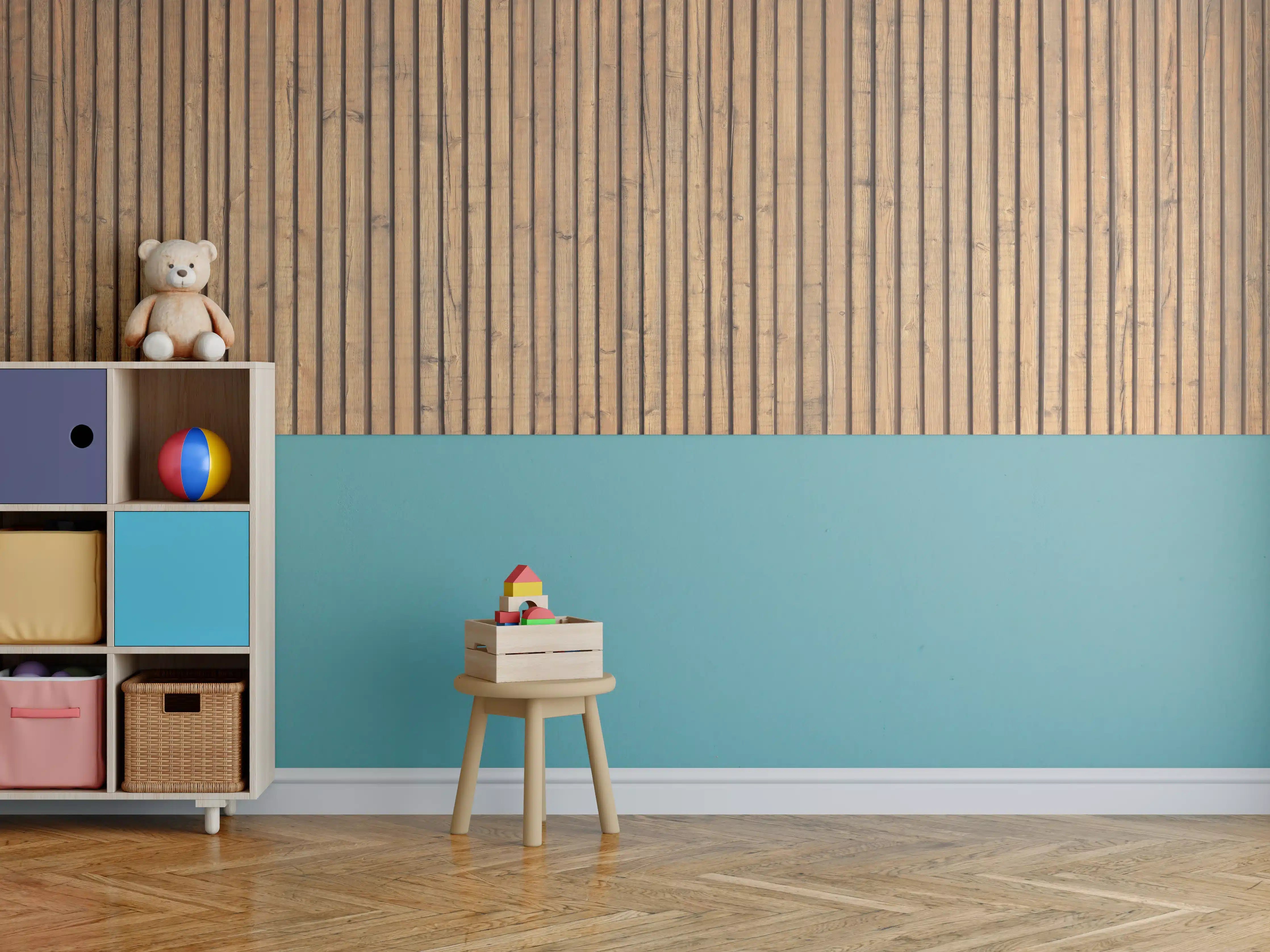 Kinderzimmer Wandgestaltung - Schöne Holzwand