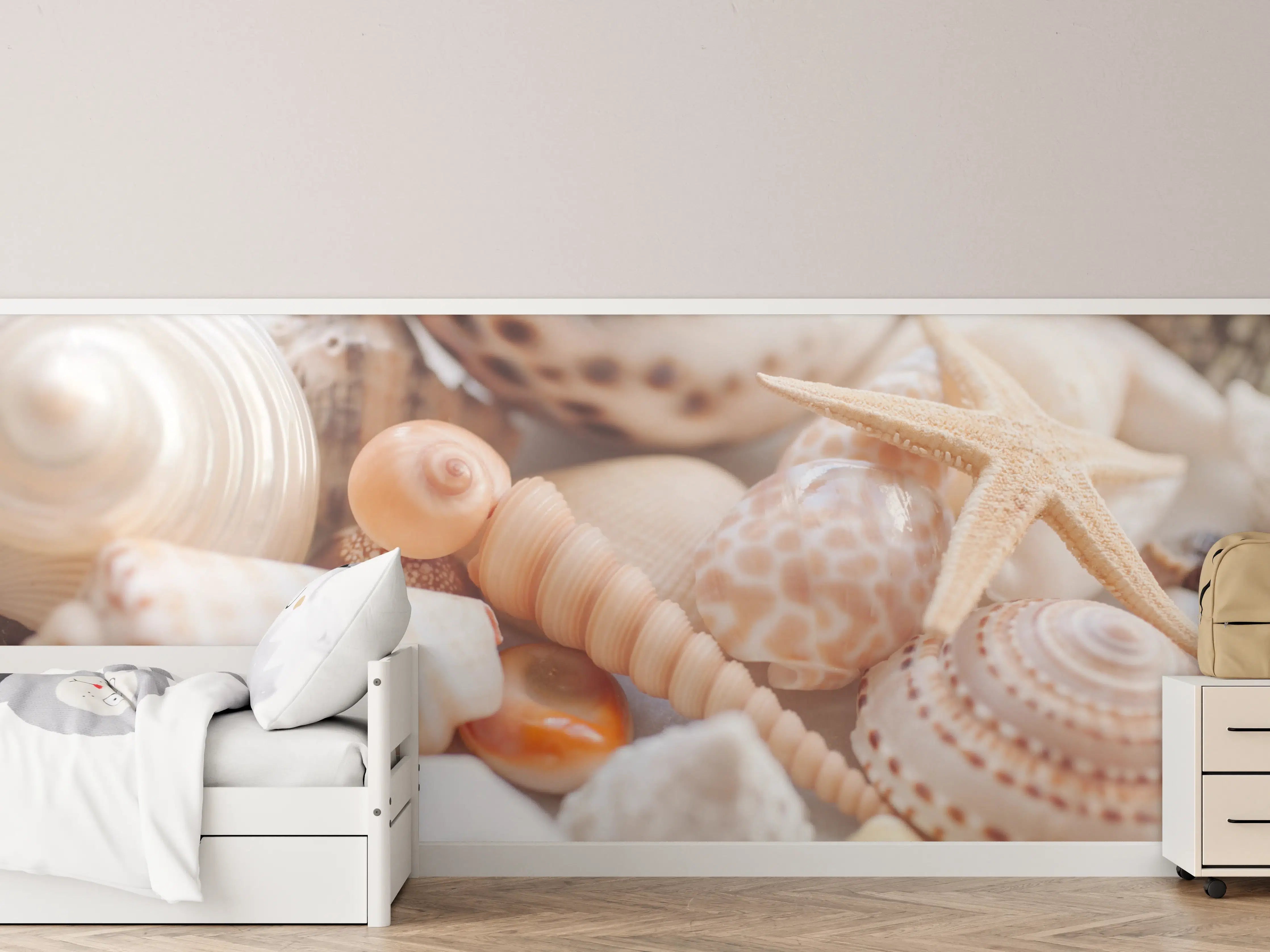 Kinderzimmer Wandgestaltung - Schöne Muschelsammlung