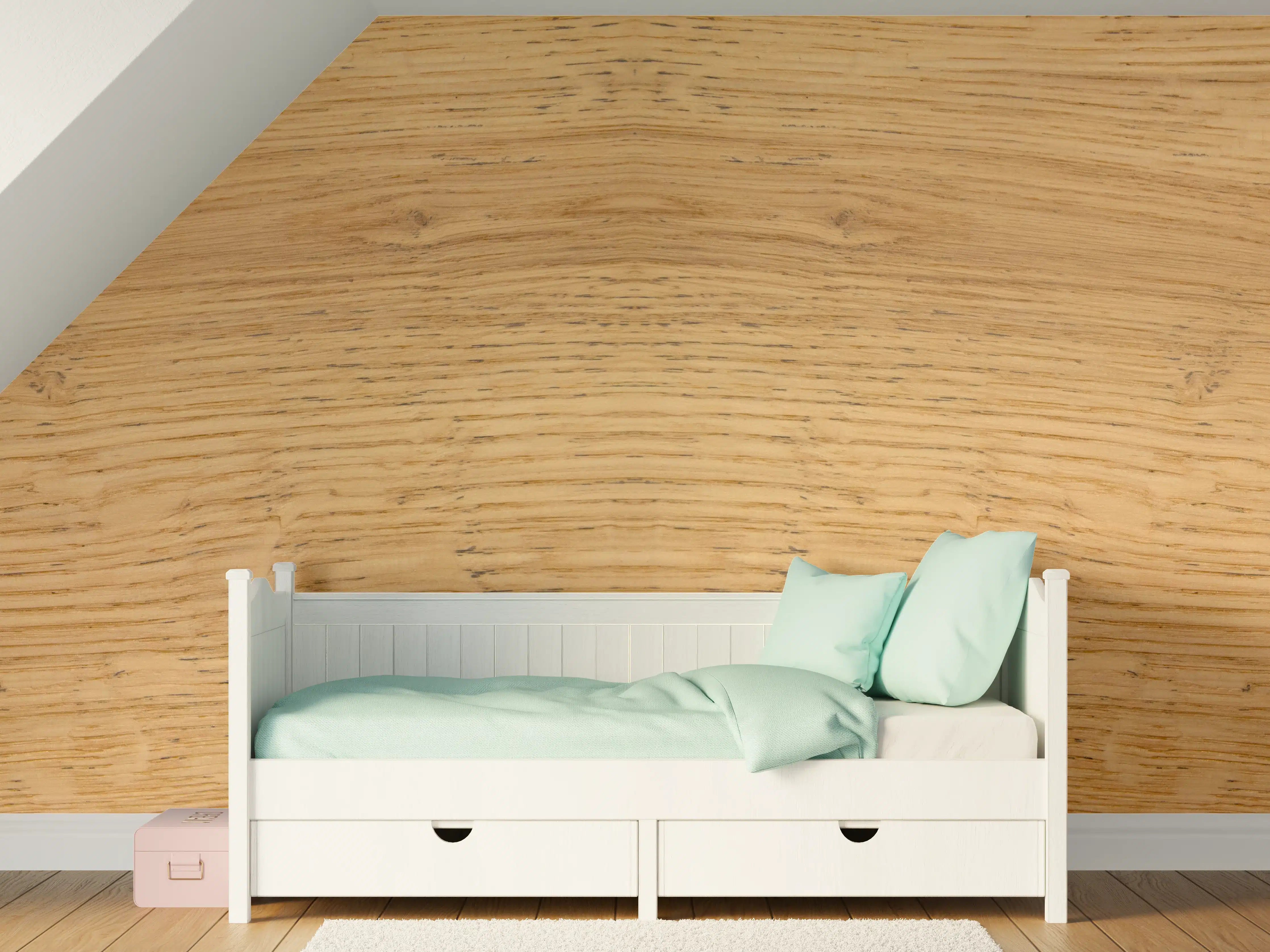 Kinderzimmer Wandgestaltung - Schöne helle Holzplatte