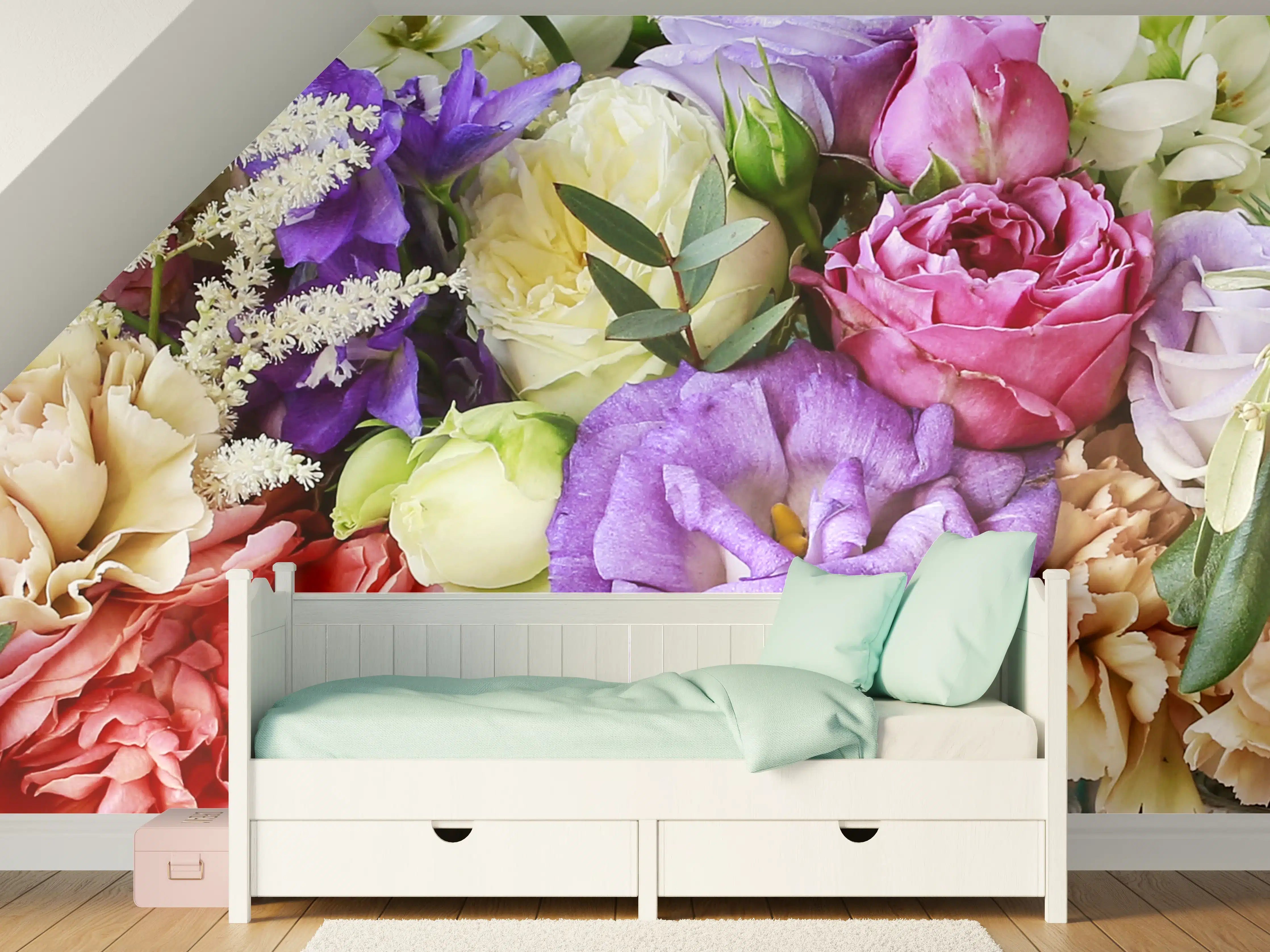 Kinderzimmer Wandgestaltung - Schöner Blumenstrauß