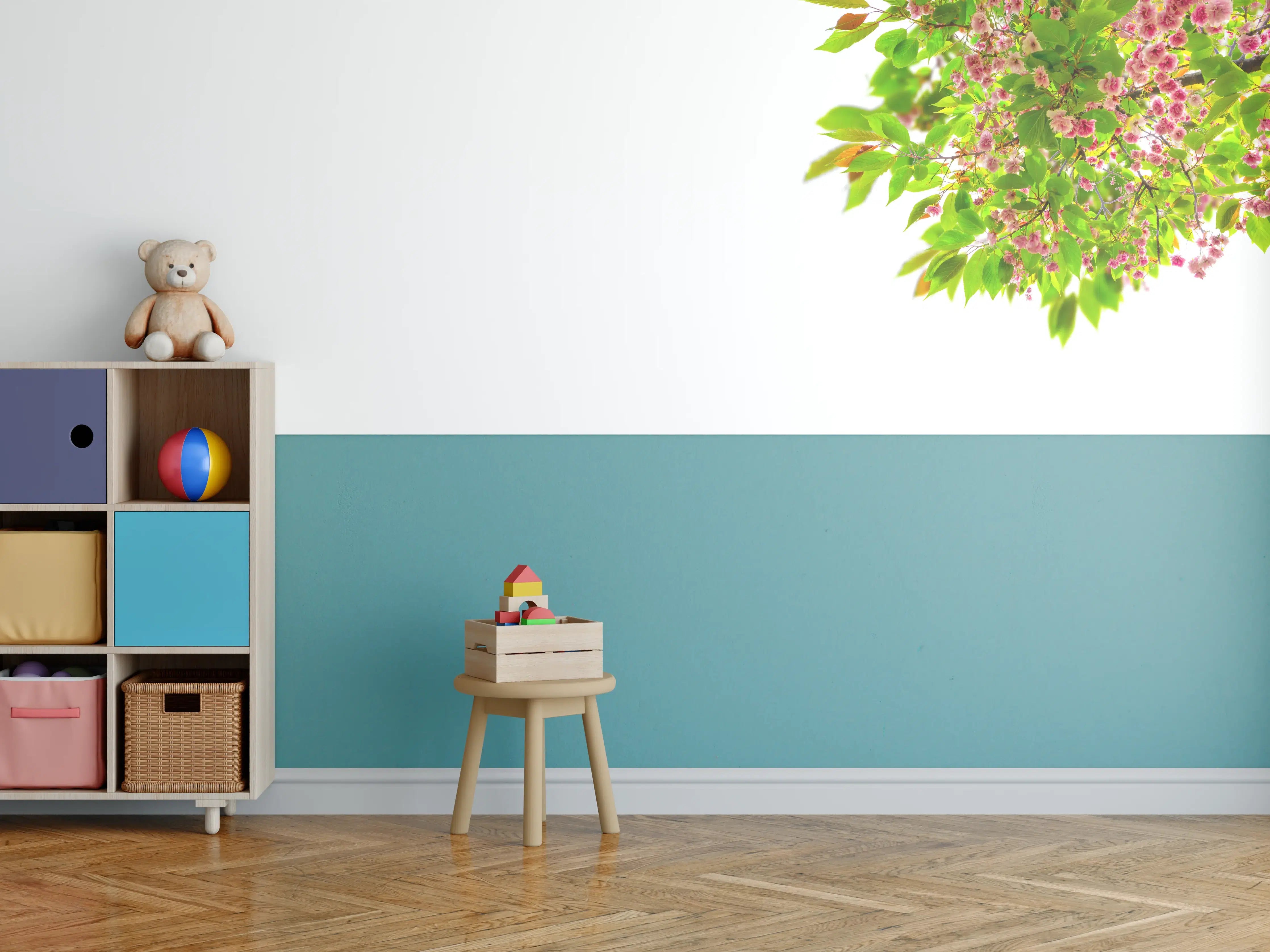 Kinderzimmer Wandgestaltung - Schöner Kirschblütenast