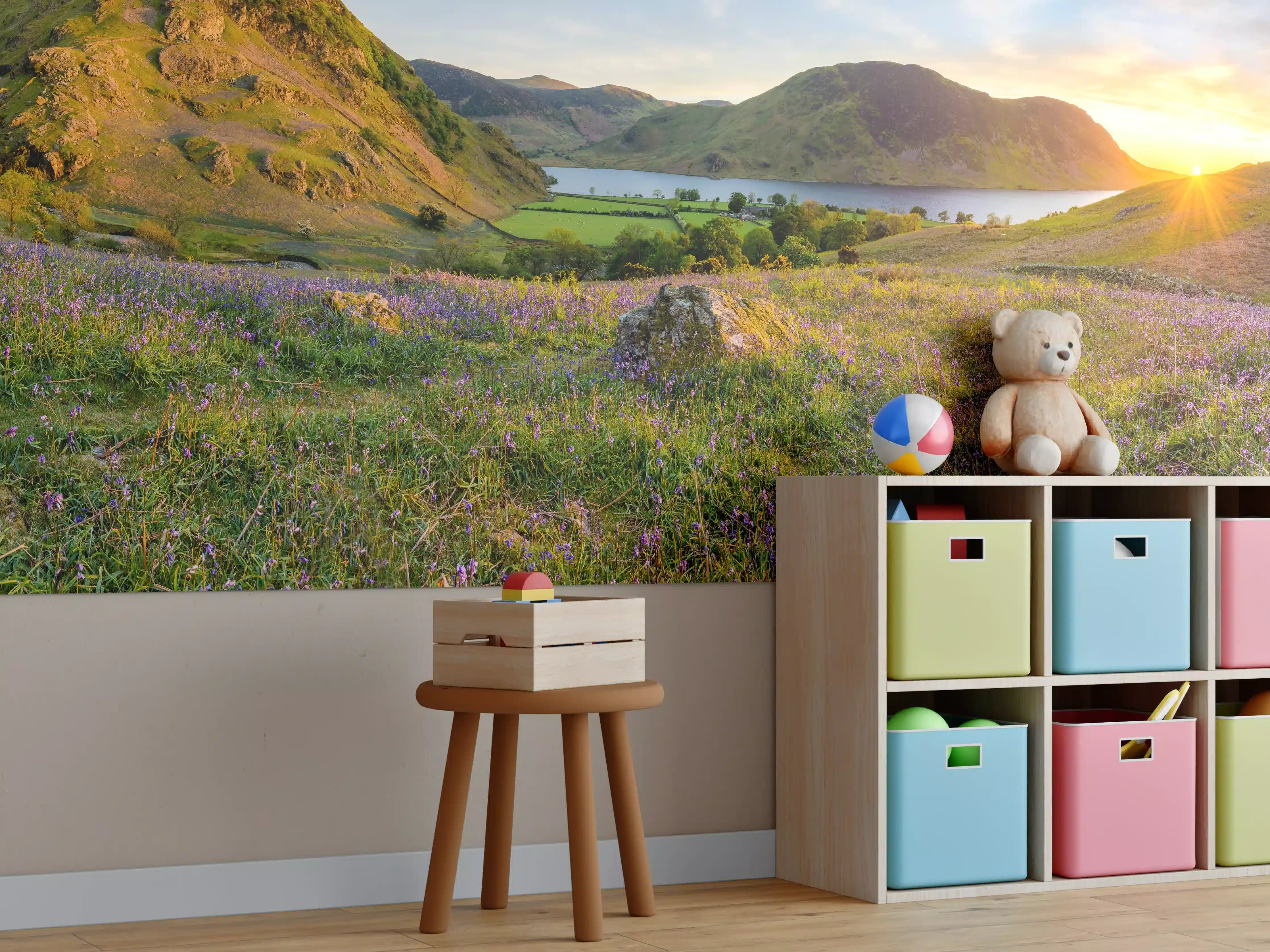 Kinderzimmer Wandgestaltung - Schöner Sonnenuntergang bei Rannerdale Knots