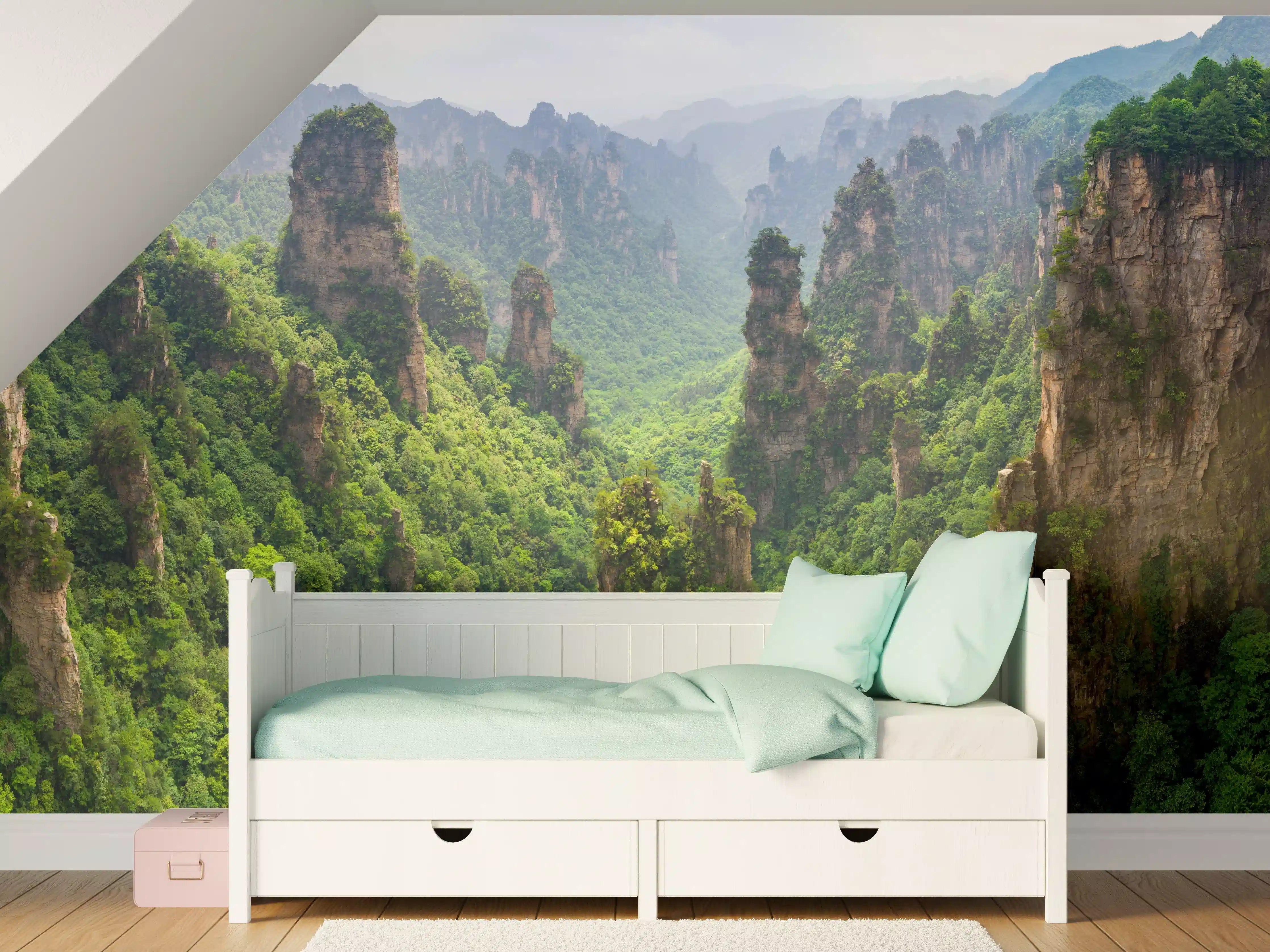 Kinderzimmer Wandgestaltung - Schönes Panorama der Karstberge