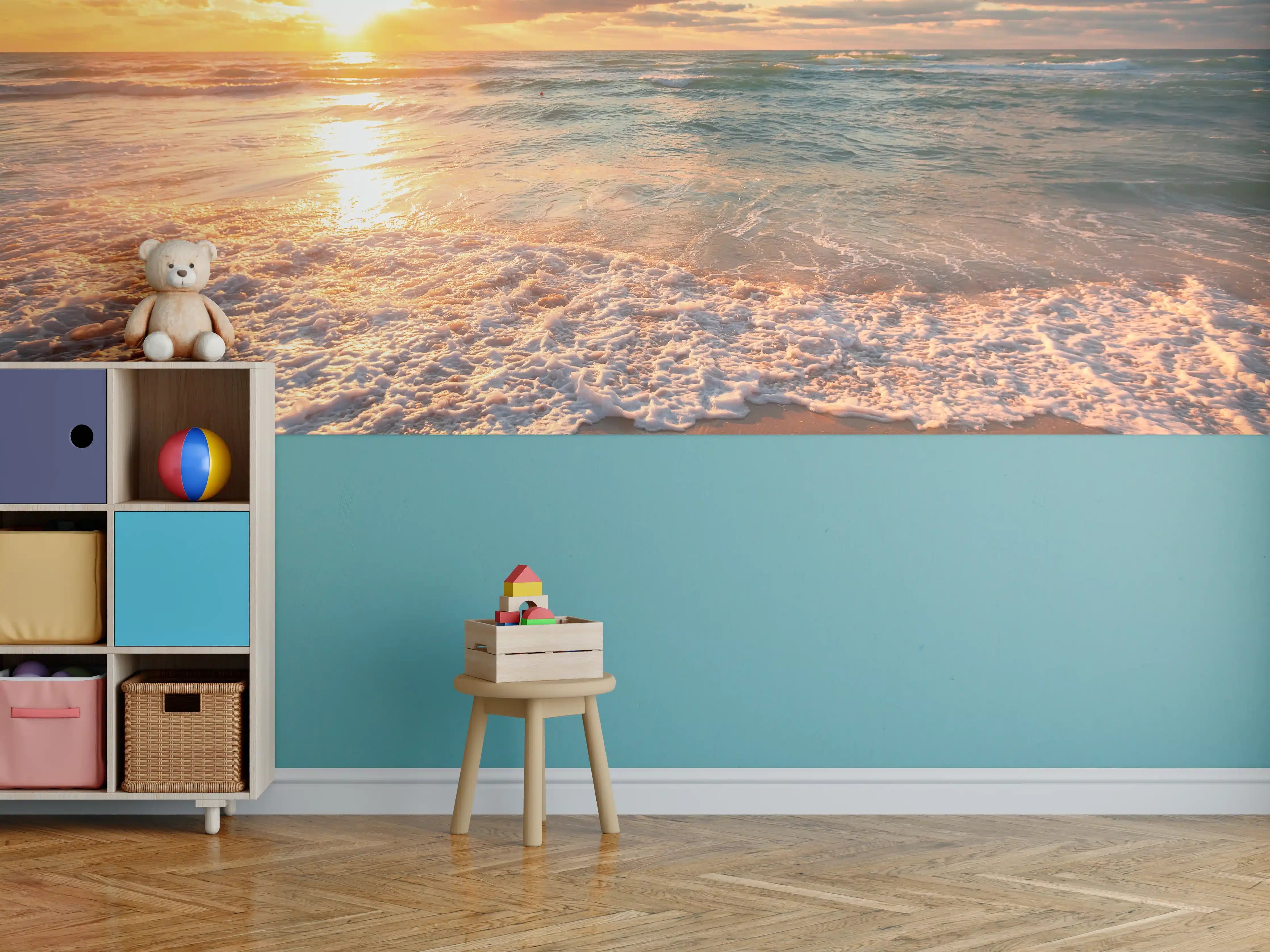 Kinderzimmer Wandgestaltung - Schönes Sonnenlicht am Strand