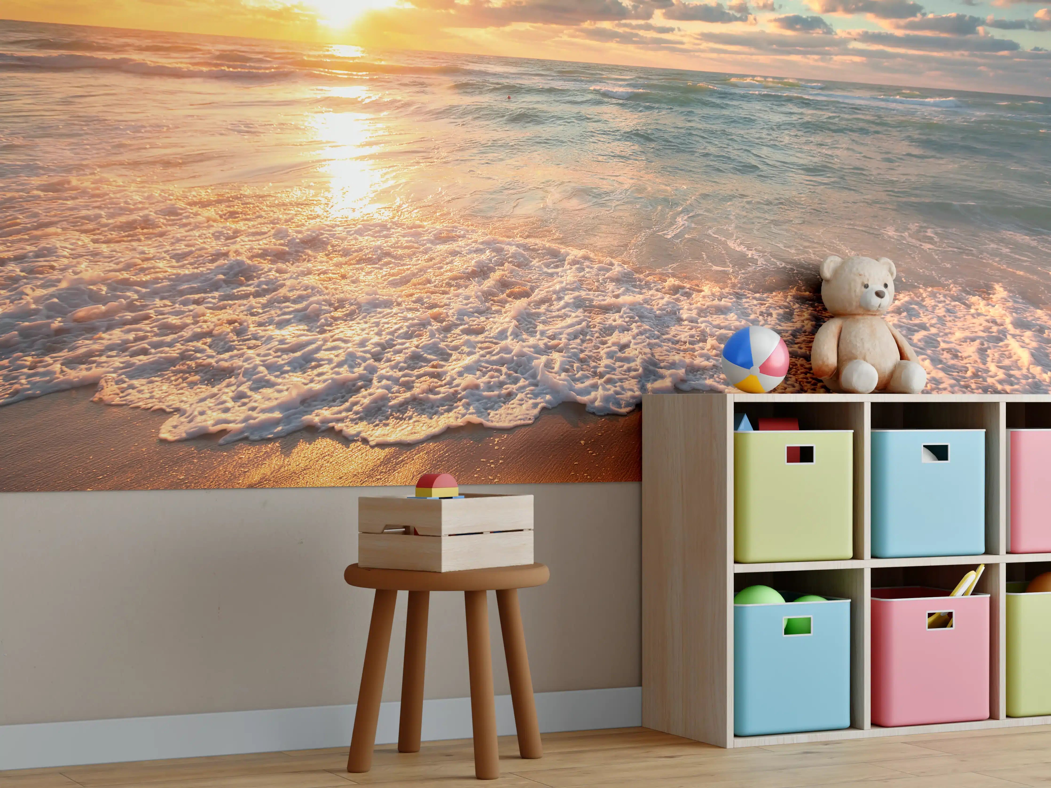 Kinderzimmer Wandgestaltung - Schönes Sonnenlicht am Strand