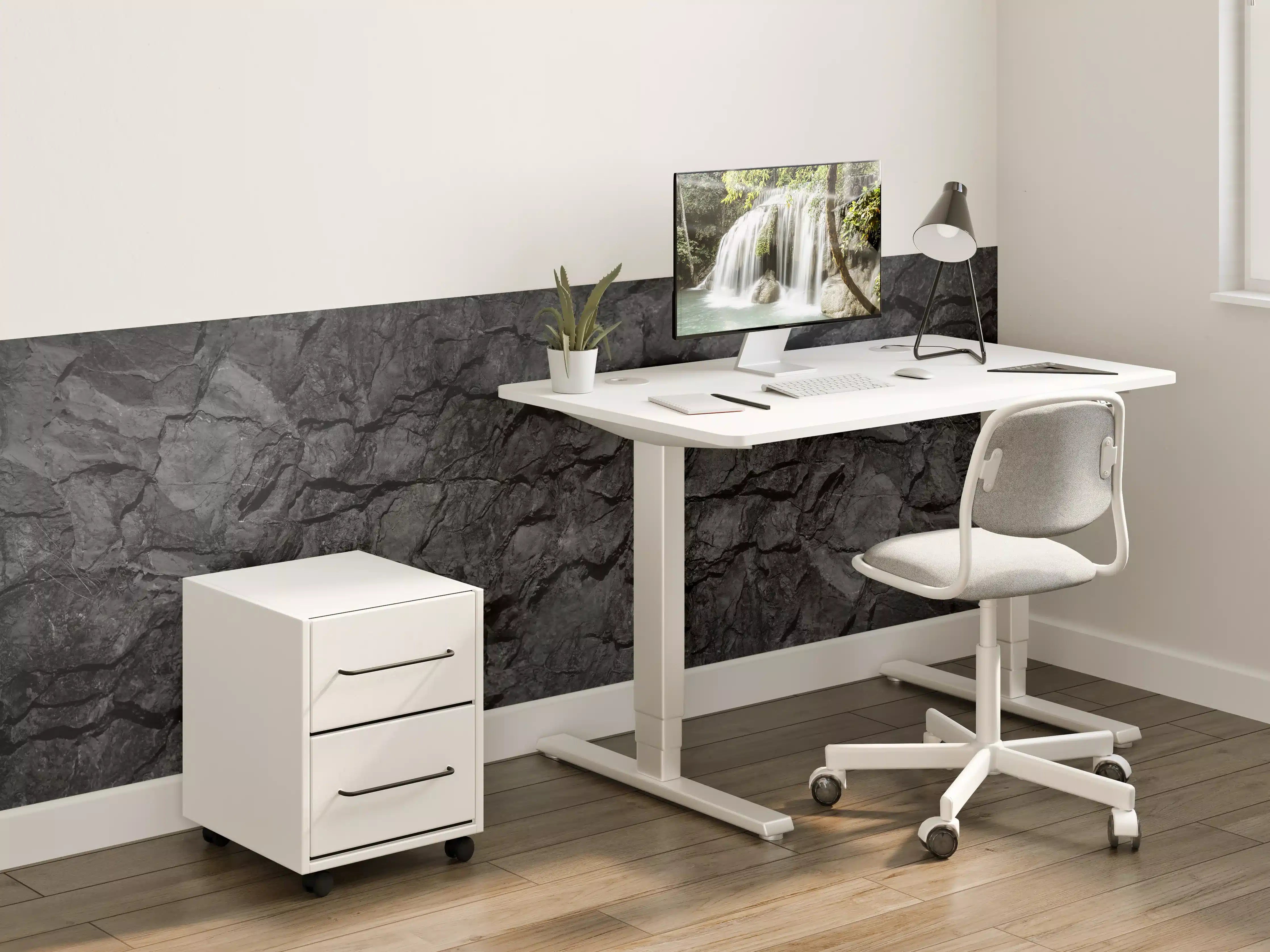 Kinderzimmer Wandgestaltung - Schwarze Gesteinstextur mit Rissen