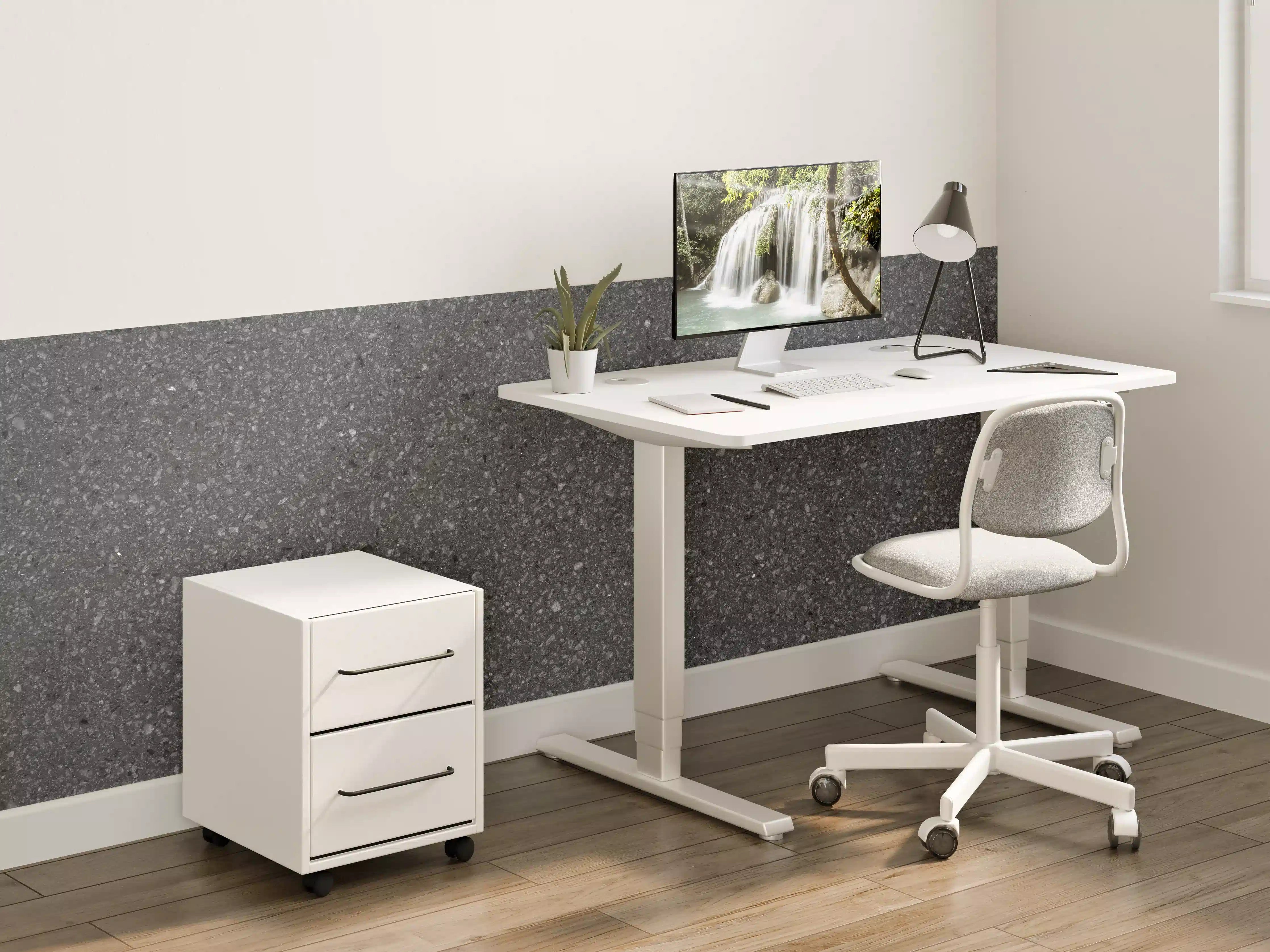 Kinderzimmer Wandgestaltung - Schwarze Granit-Textur mit feiner Körnung