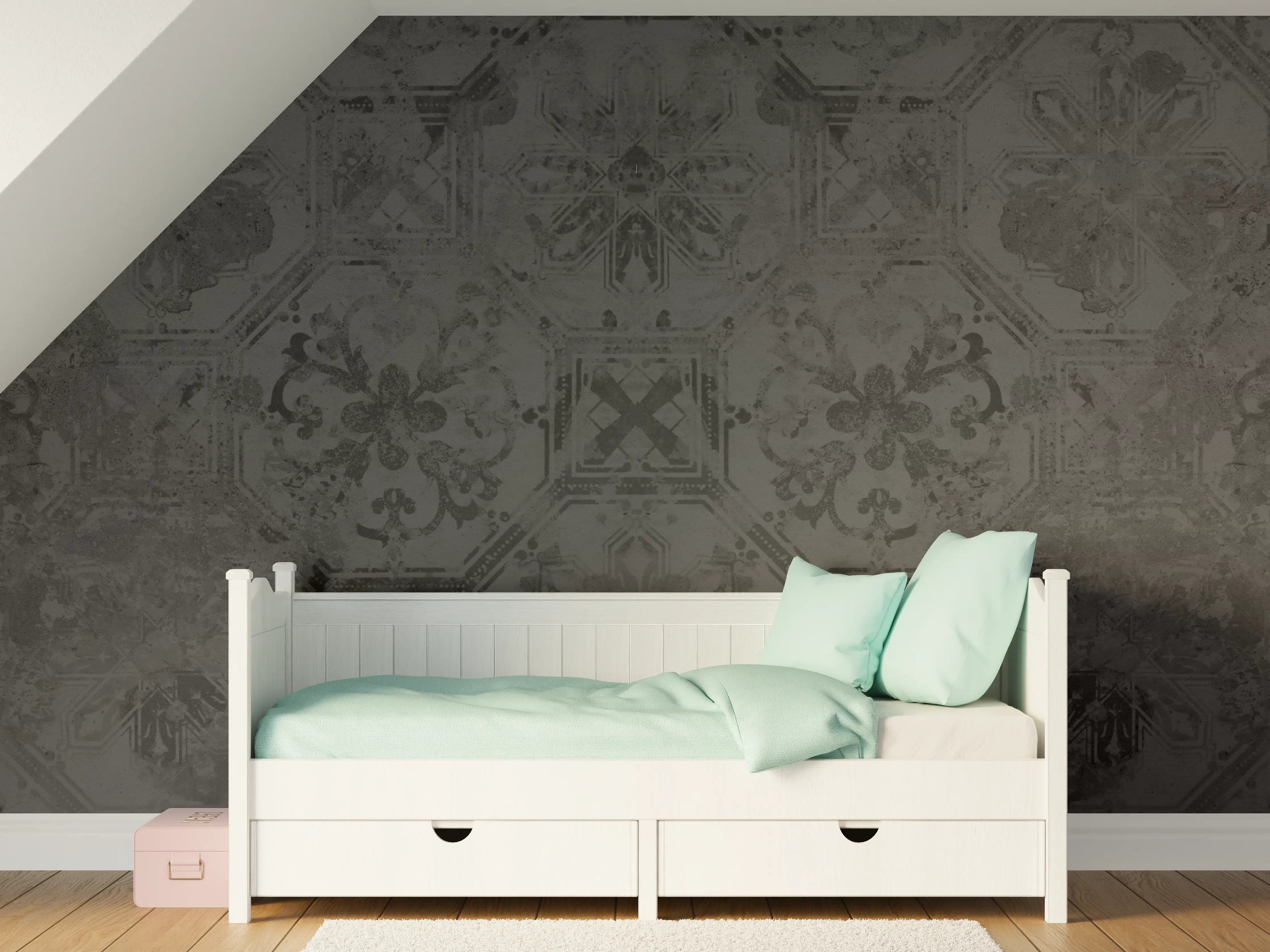 Kinderzimmer Wandgestaltung - Schwarze Keramik Motiv