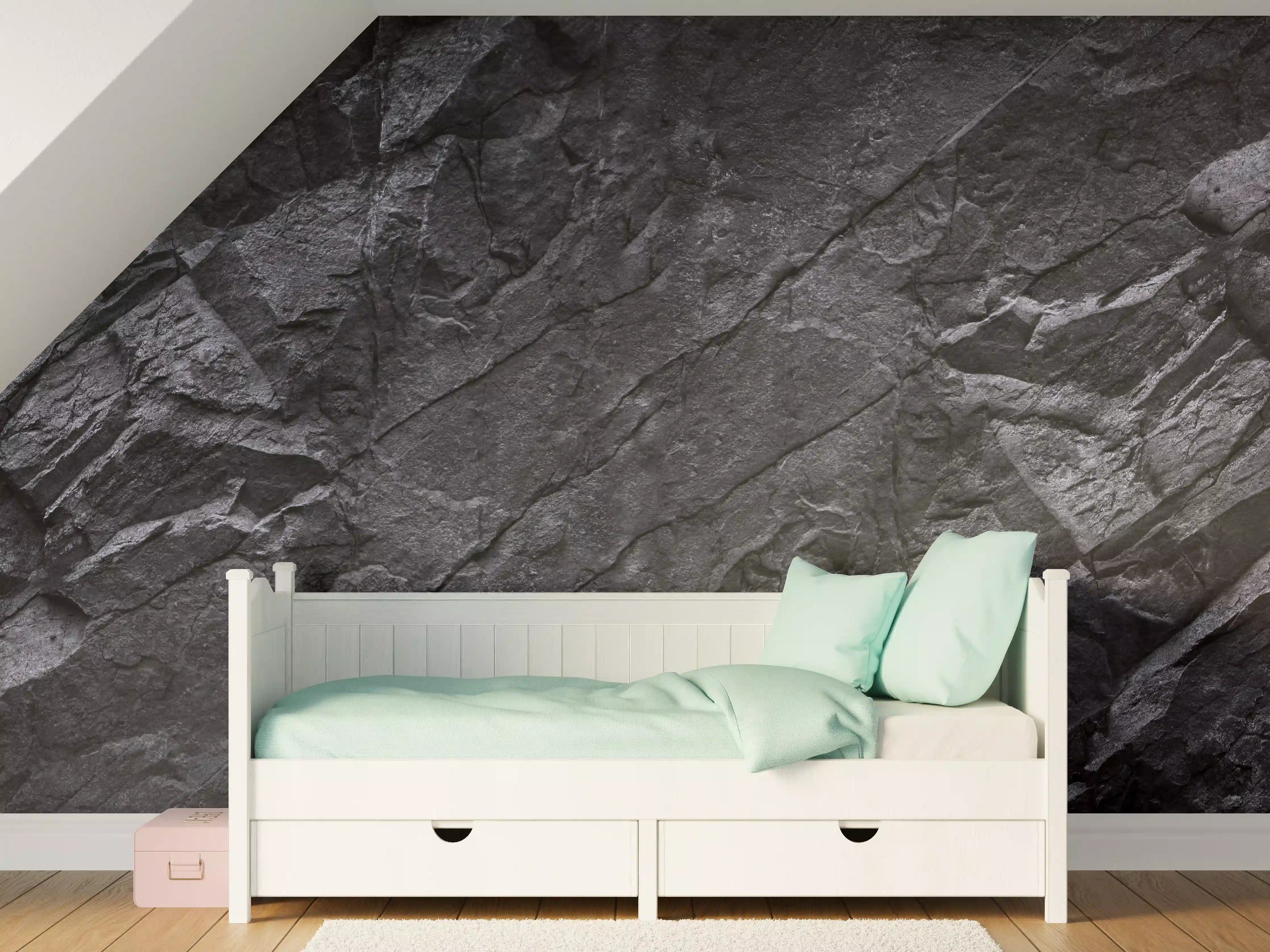 Kinderzimmer Wandgestaltung - Schwarzer Fels