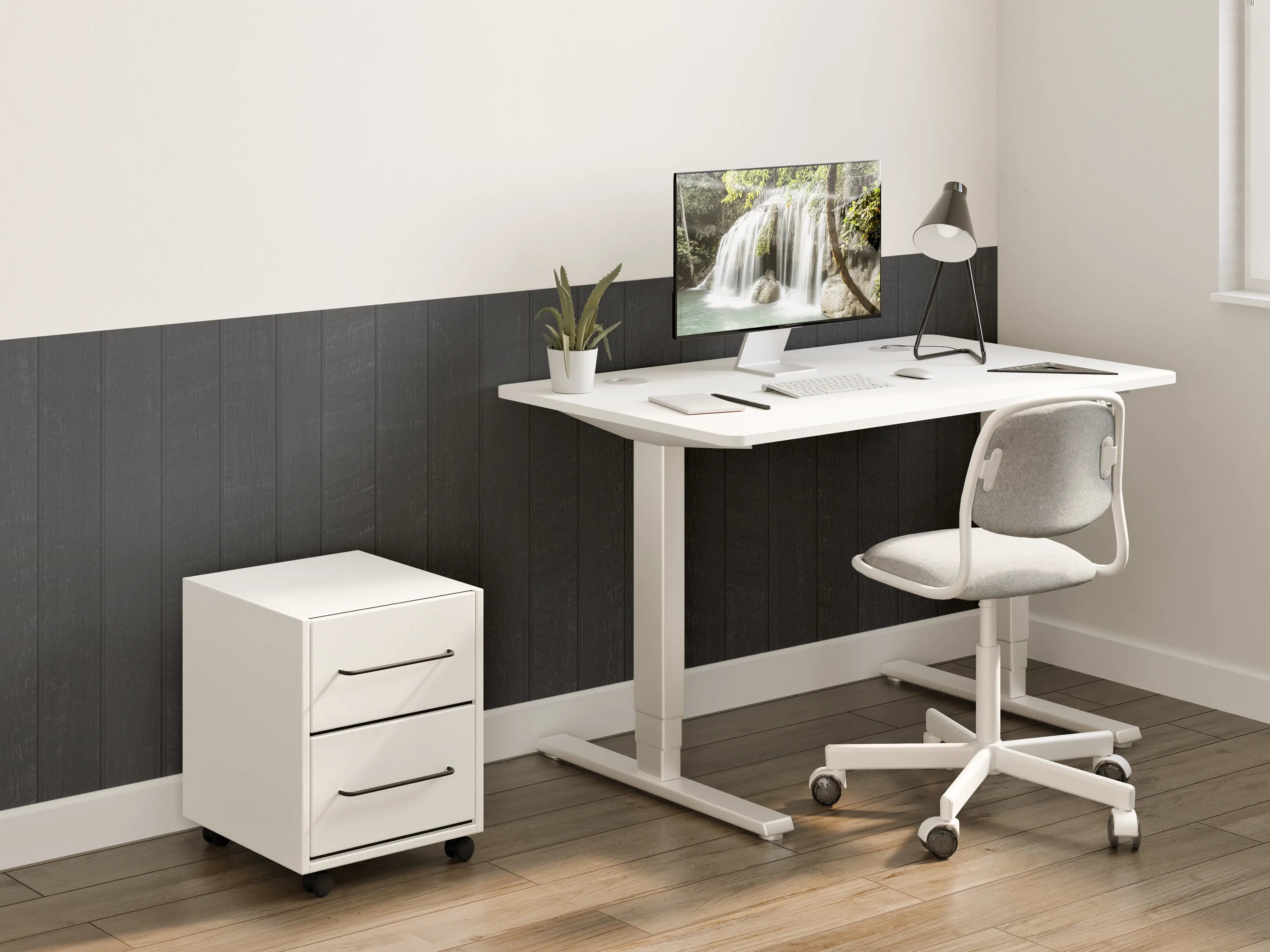 Kinderzimmer Wandgestaltung - Schwarzer Holzzaun mit vertikalen Holzbrättern