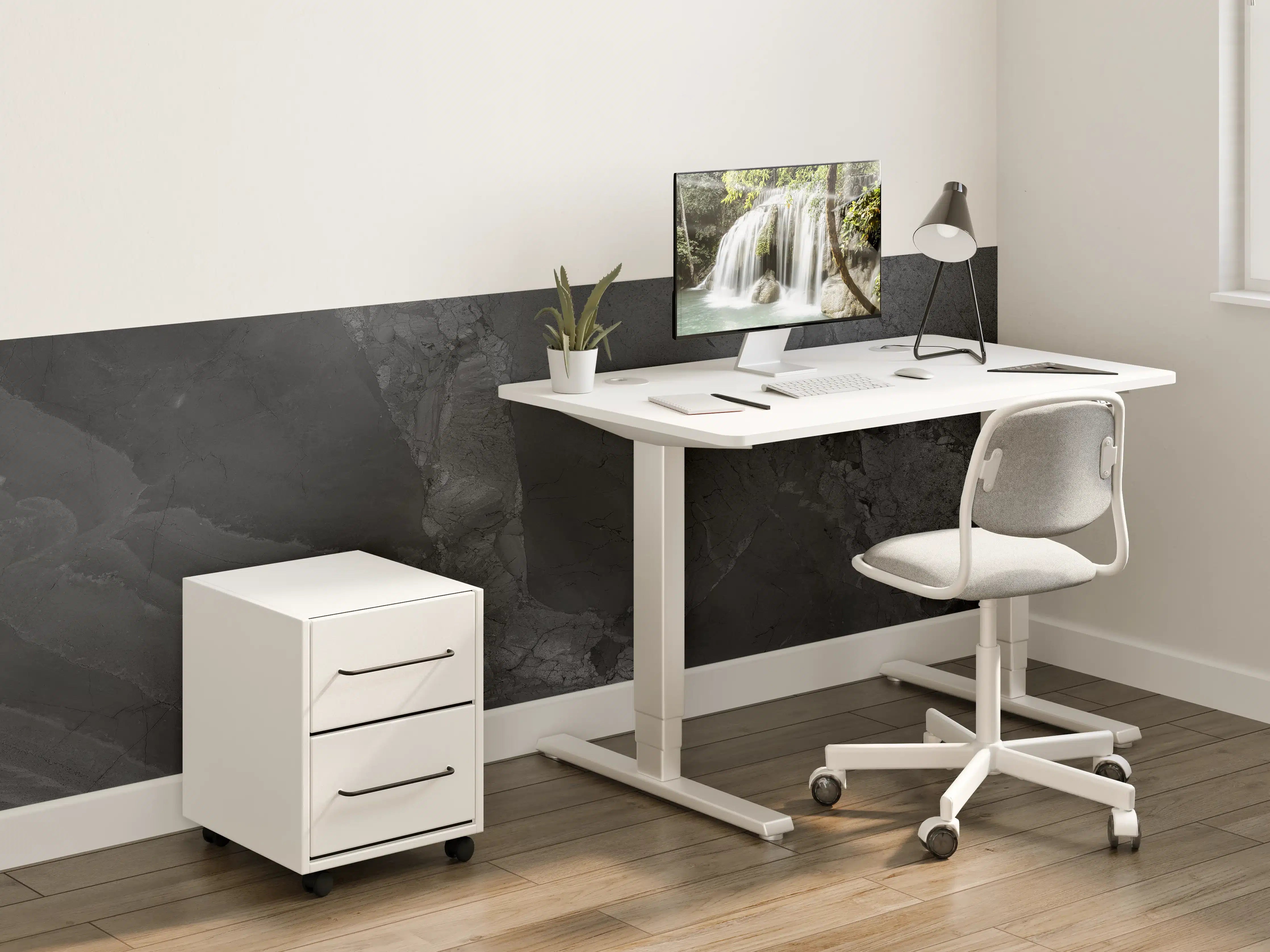 Kinderzimmer Wandgestaltung - Schwarzer dunkler Marmor-Muster