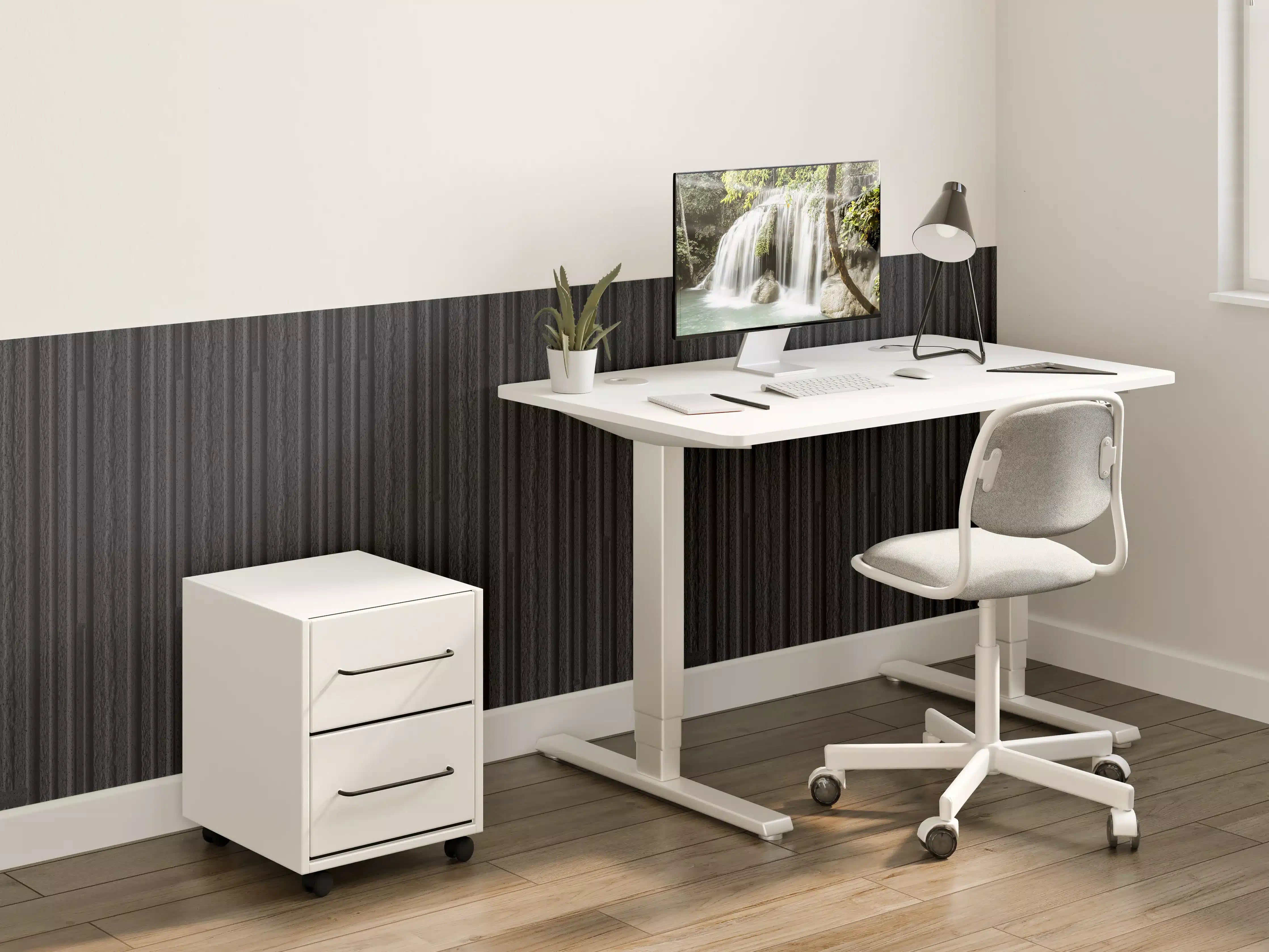 Kinderzimmer Wandgestaltung - Schwarzgraue vertikale Linienstruktur