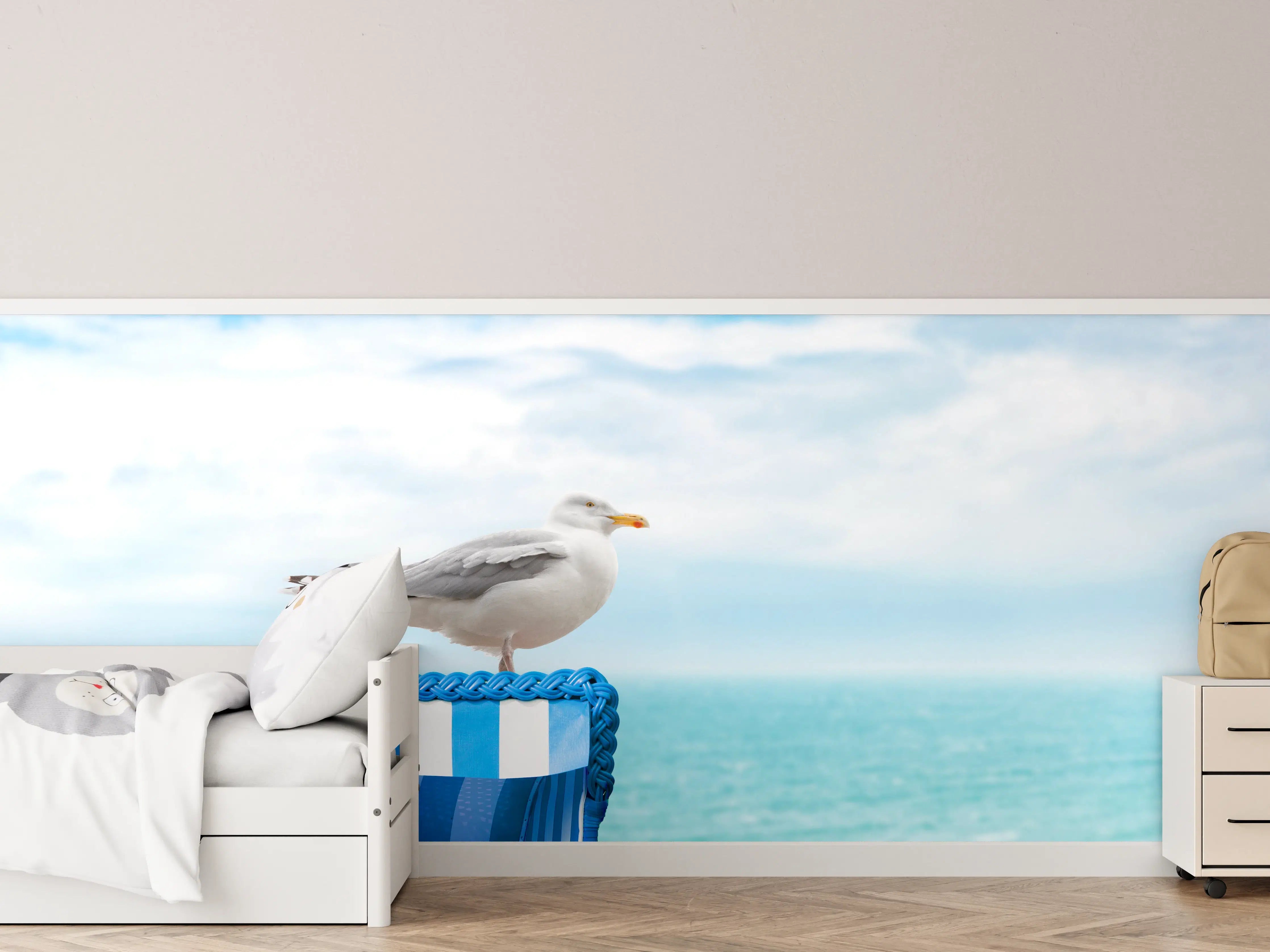 Kinderzimmer Wandgestaltung - Seagull by the Beach Chair