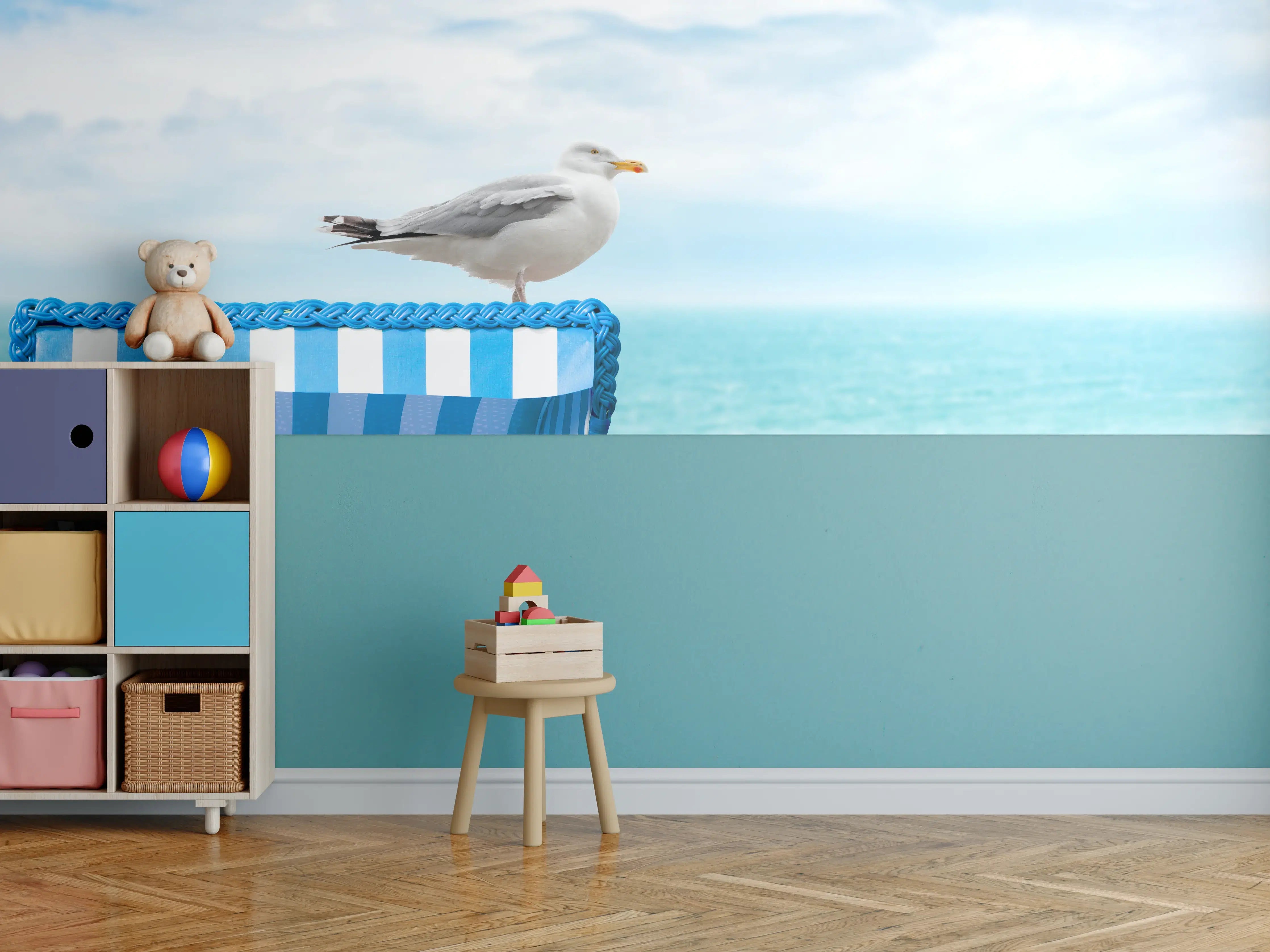Kinderzimmer Wandgestaltung - Seagull by the Beach Chair