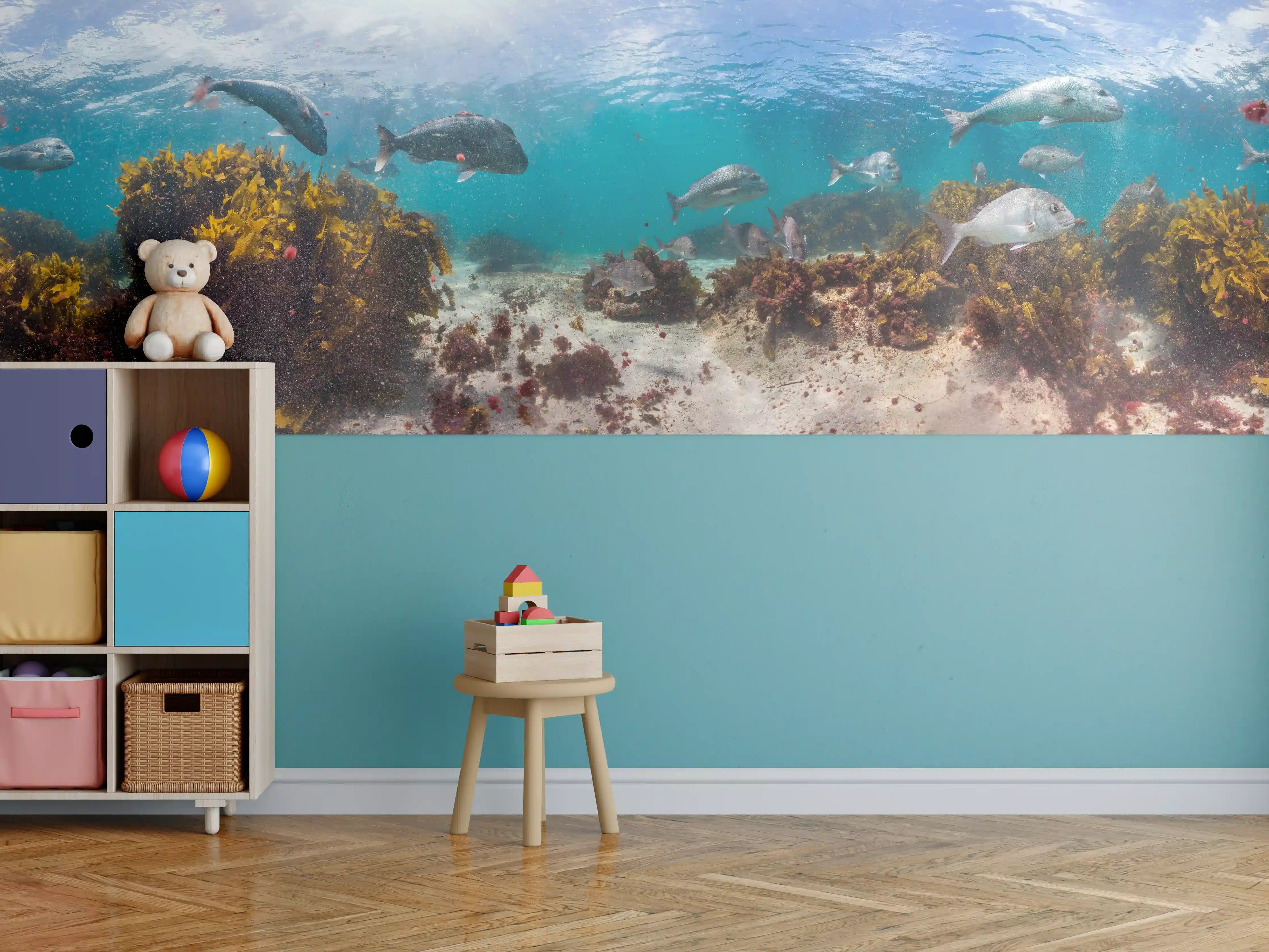 Kinderzimmer Wandgestaltung - Seetang und Fisch in Neuseeland