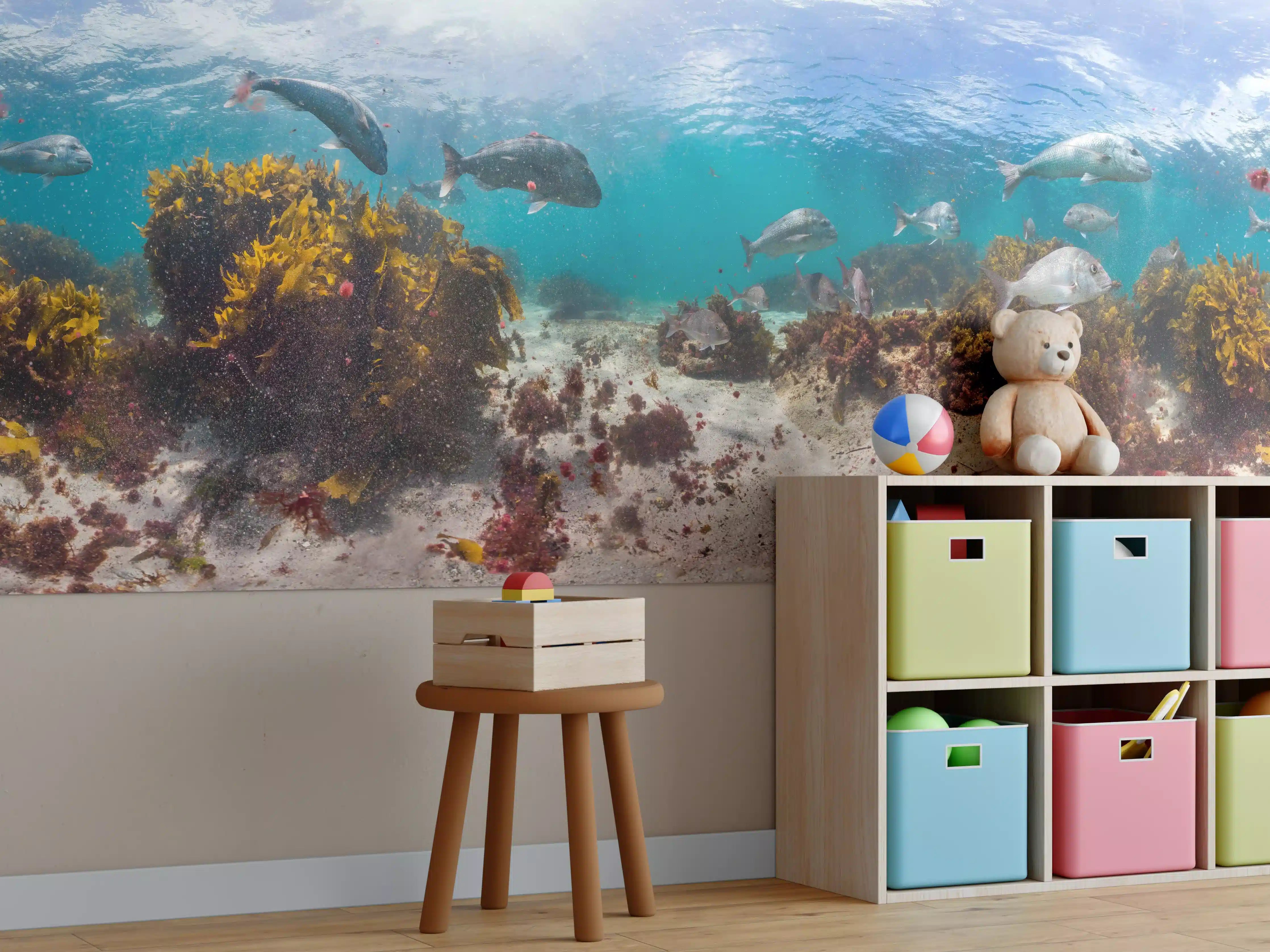 Kinderzimmer Wandgestaltung - Seetang und Fisch in Neuseeland
