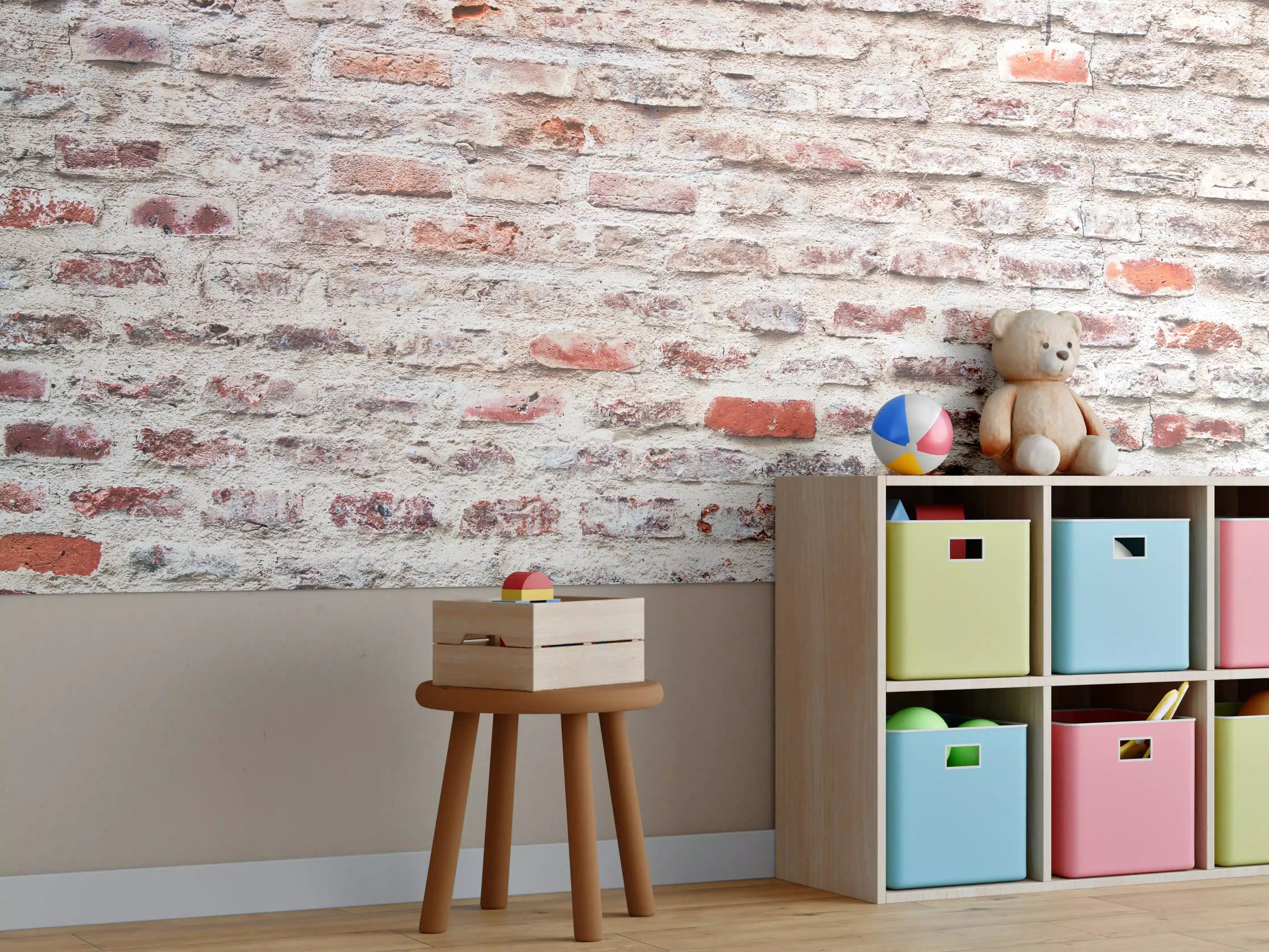 Kinderzimmer Wandgestaltung - Sehr alte kaputte Steinmauer
