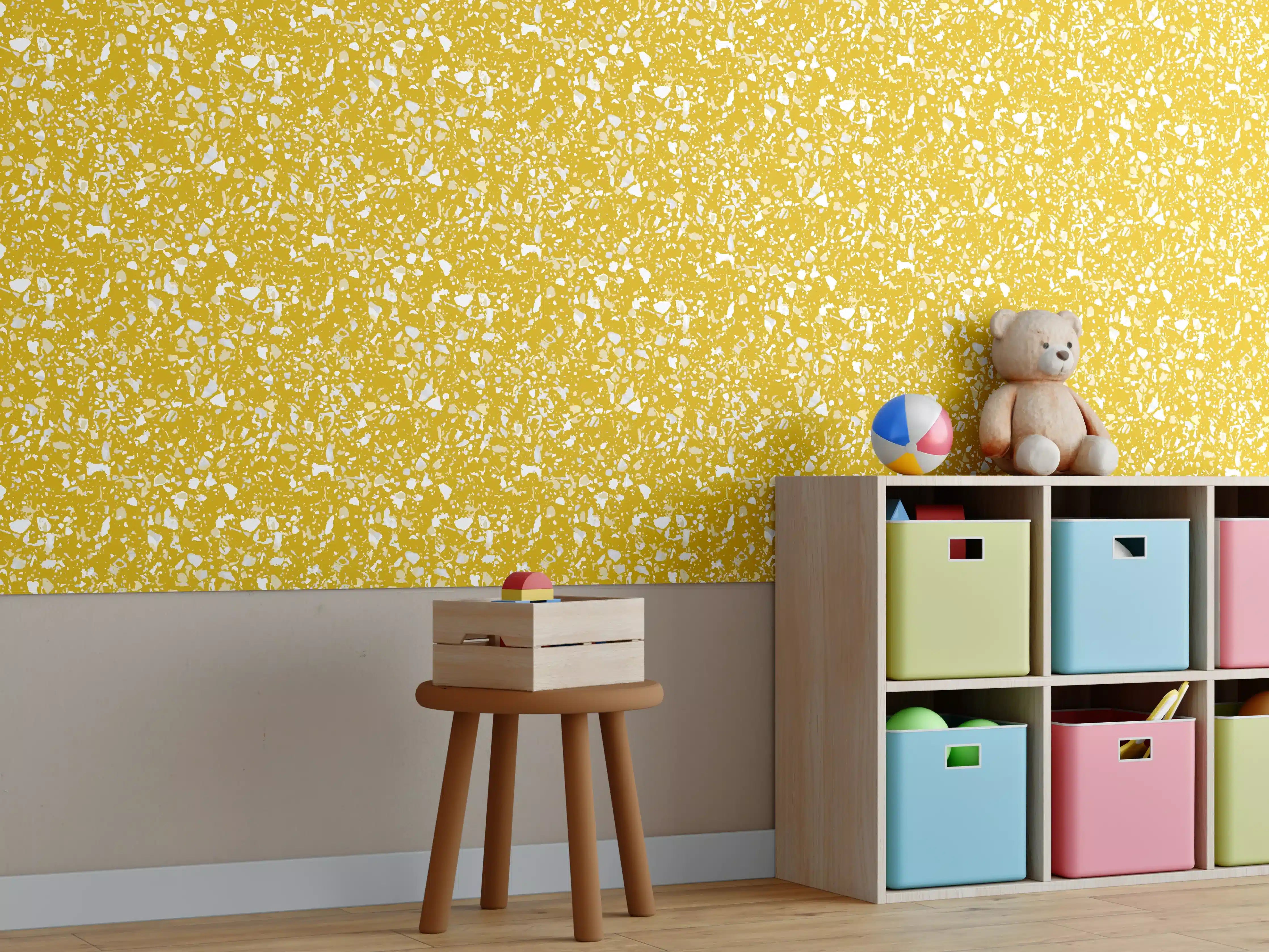Kinderzimmer Wandgestaltung - Senape-Terrazzo-Design für moderne Räume