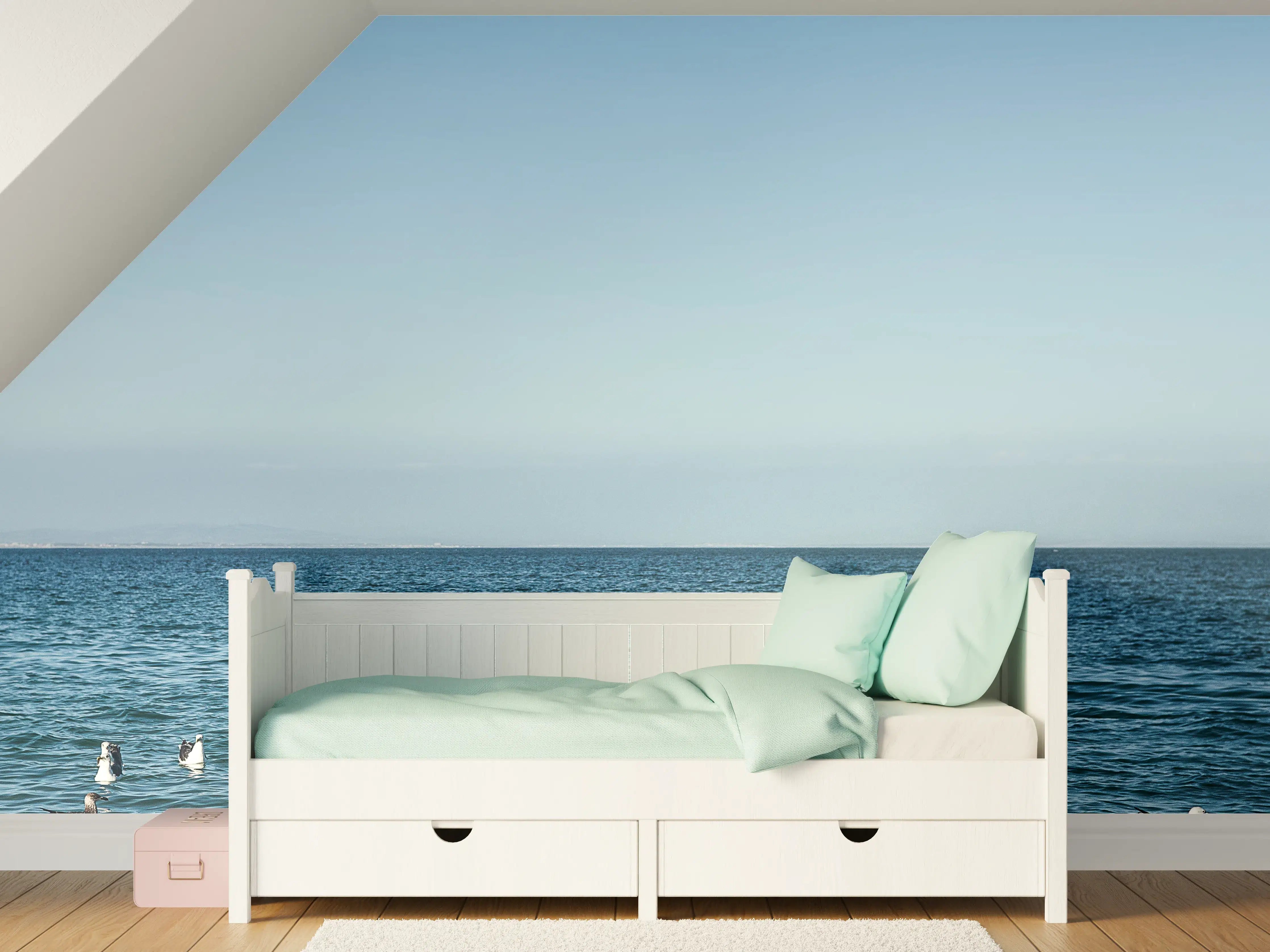 Kinderzimmer Wandgestaltung - Serene Beach Seascape