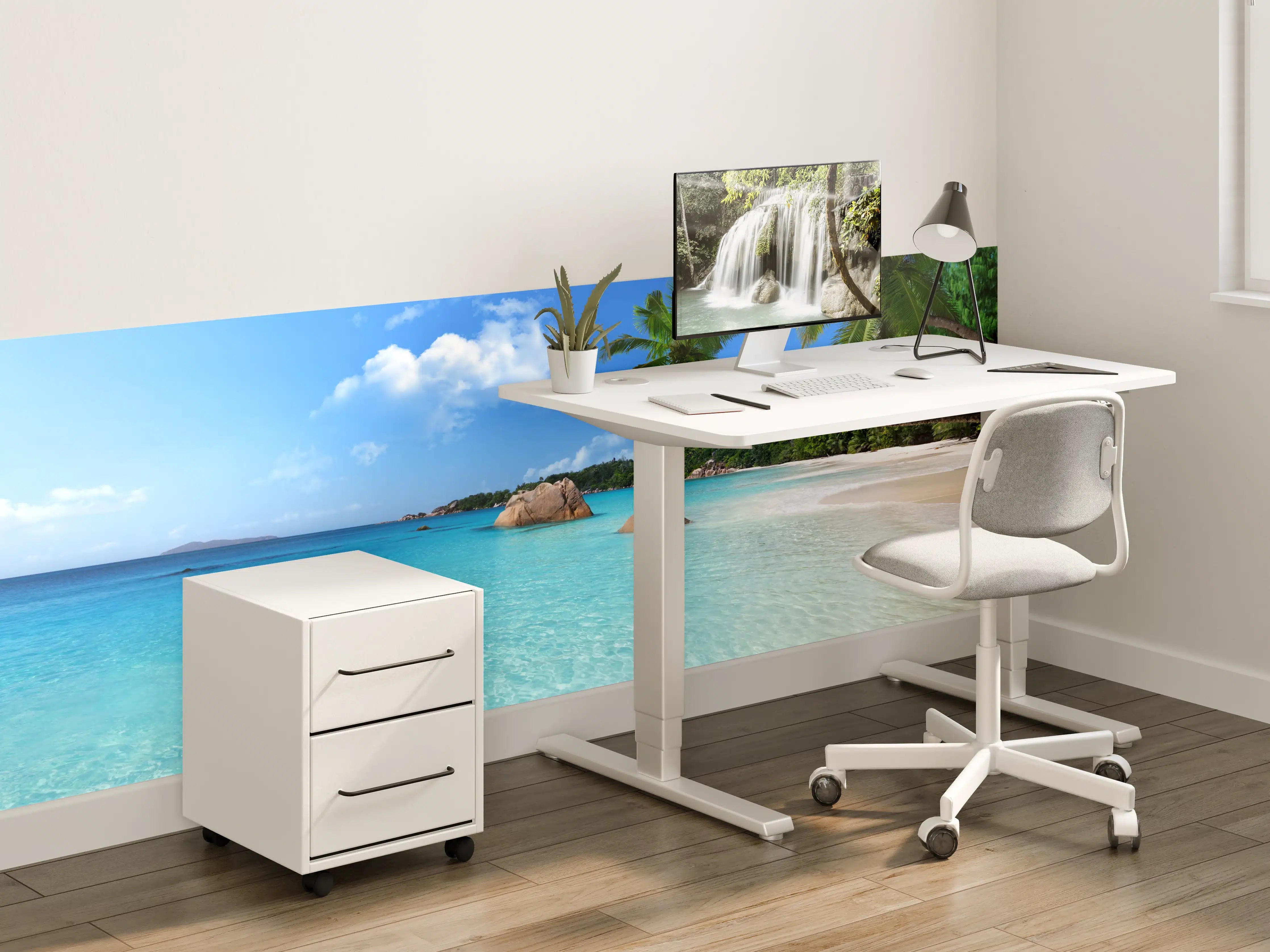 Kinderzimmer Wandgestaltung - Seychellen Paradiesstrand Türkis