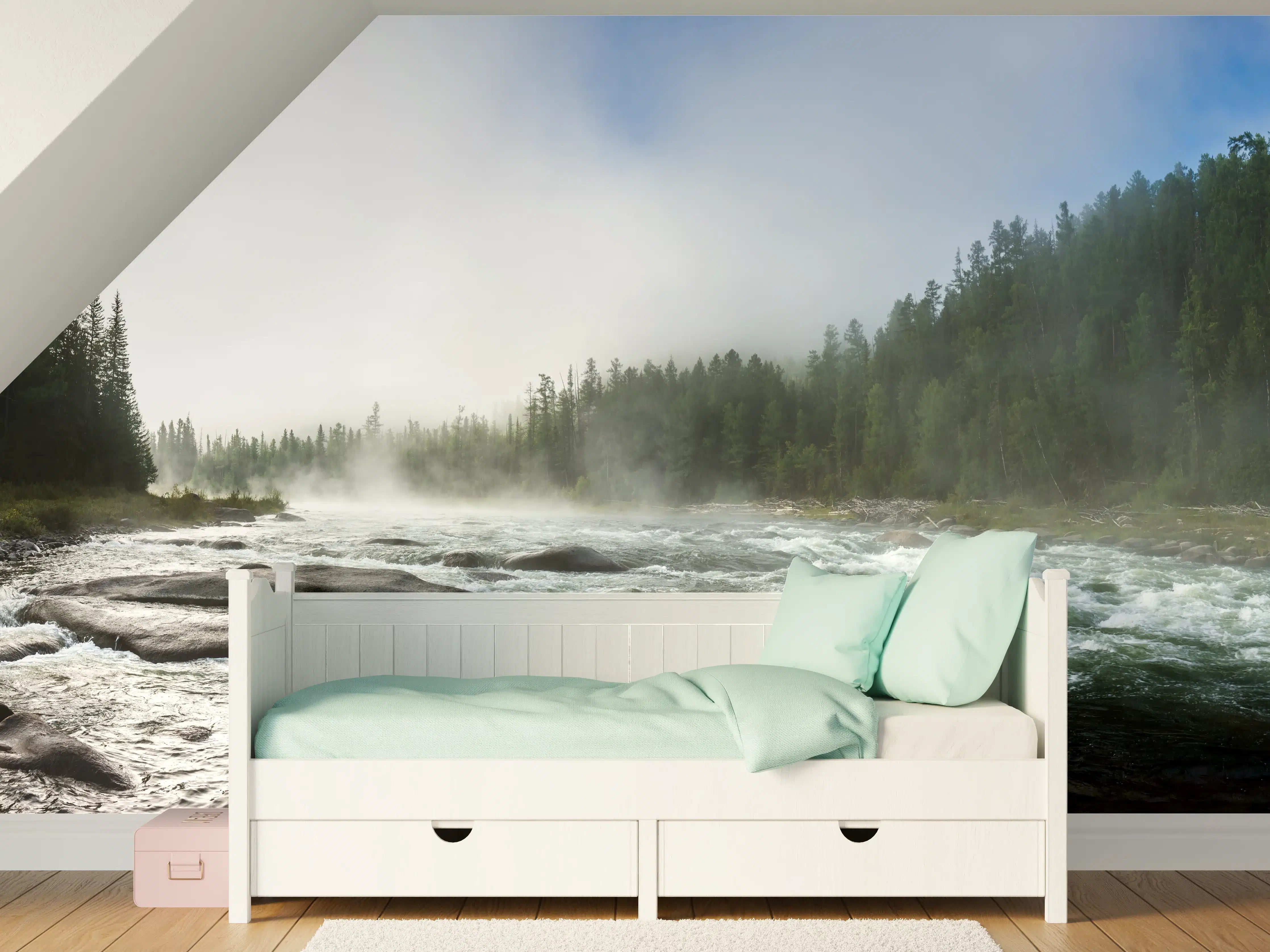 Kinderzimmer Wandgestaltung - Sibirischer Fluss Balyiktyig