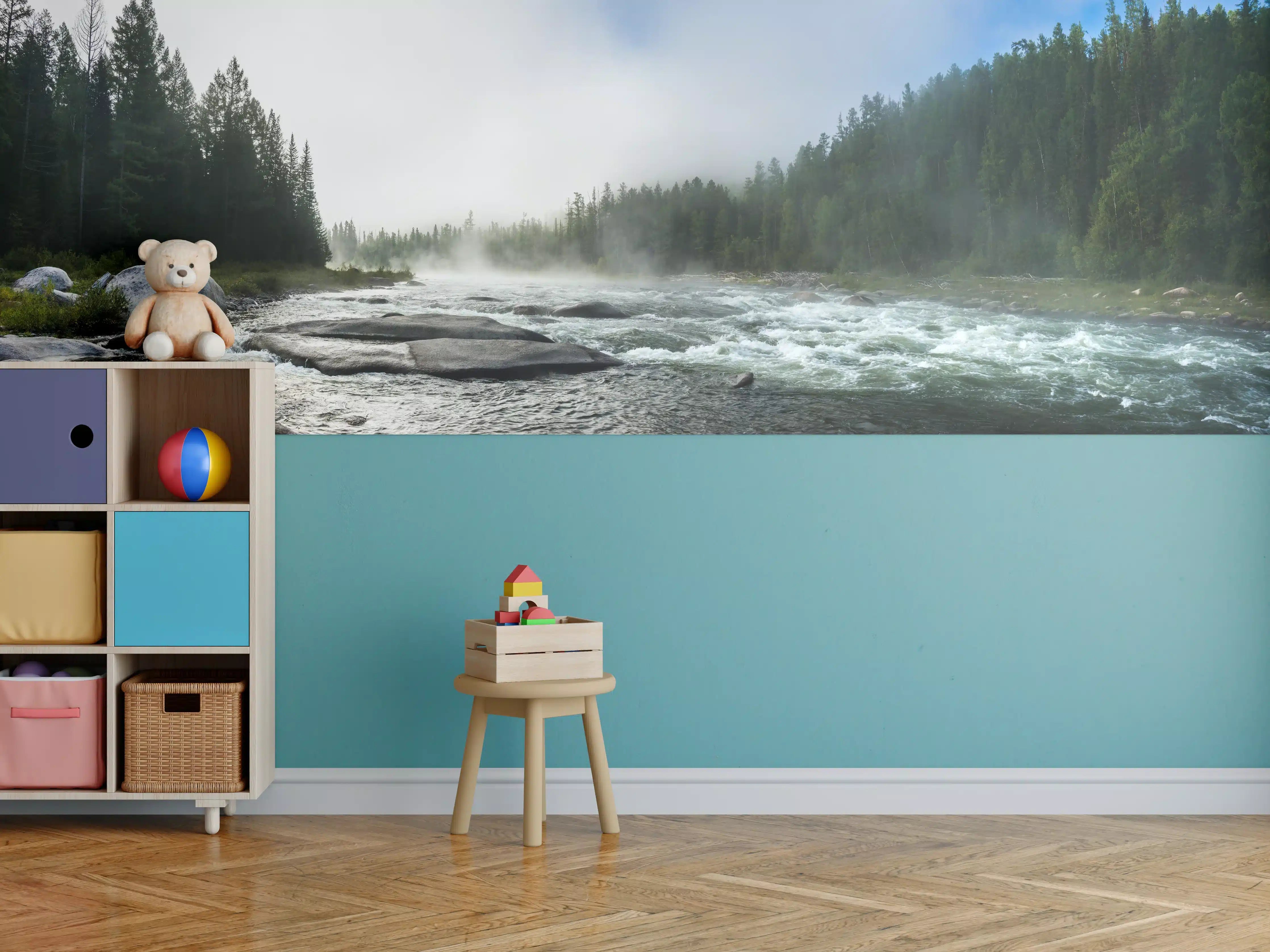 Kinderzimmer Wandgestaltung - Sibirischer Fluss Balyiktyig