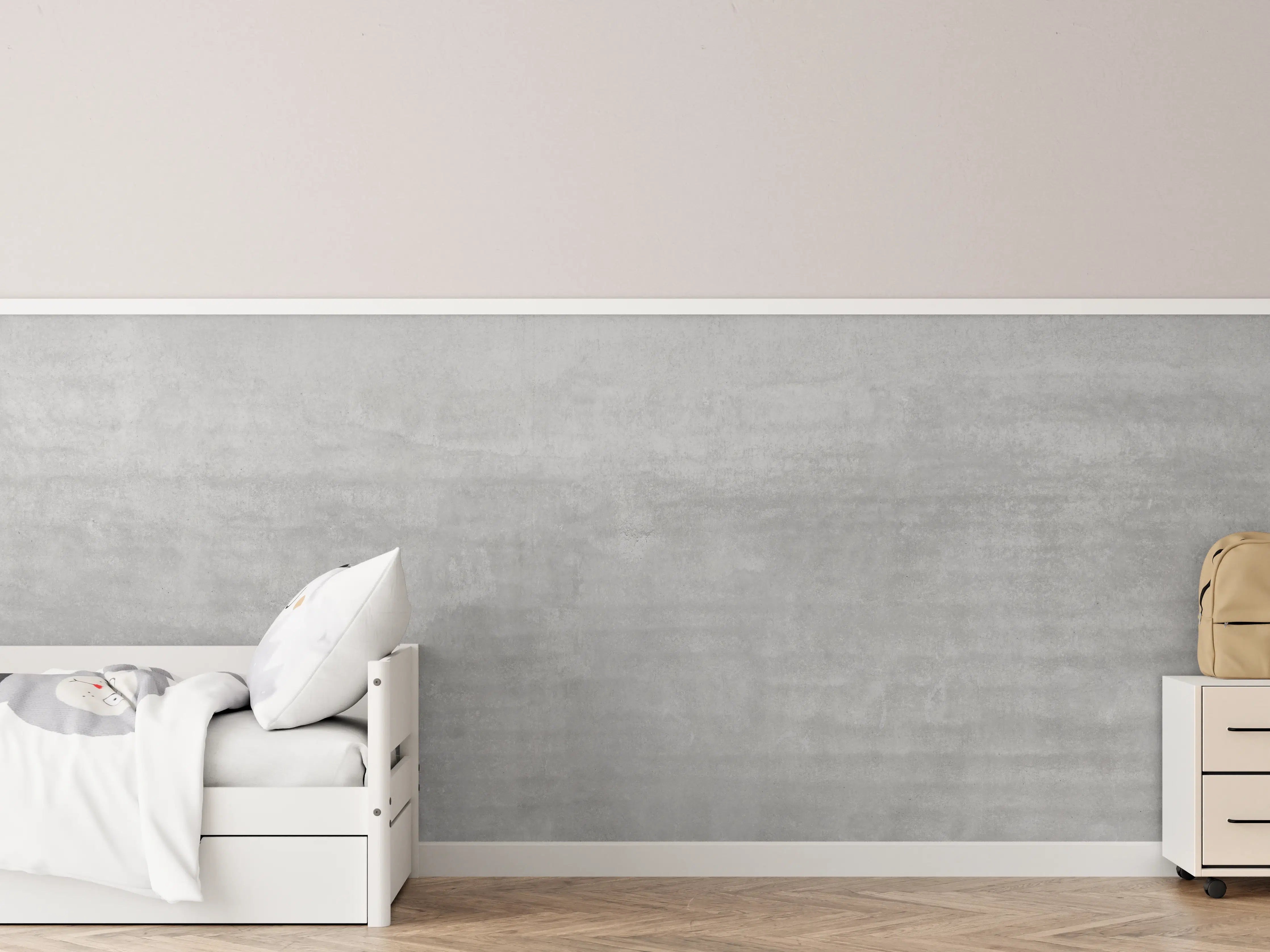 Kinderzimmer Wandgestaltung - Sicht-Beton Textur