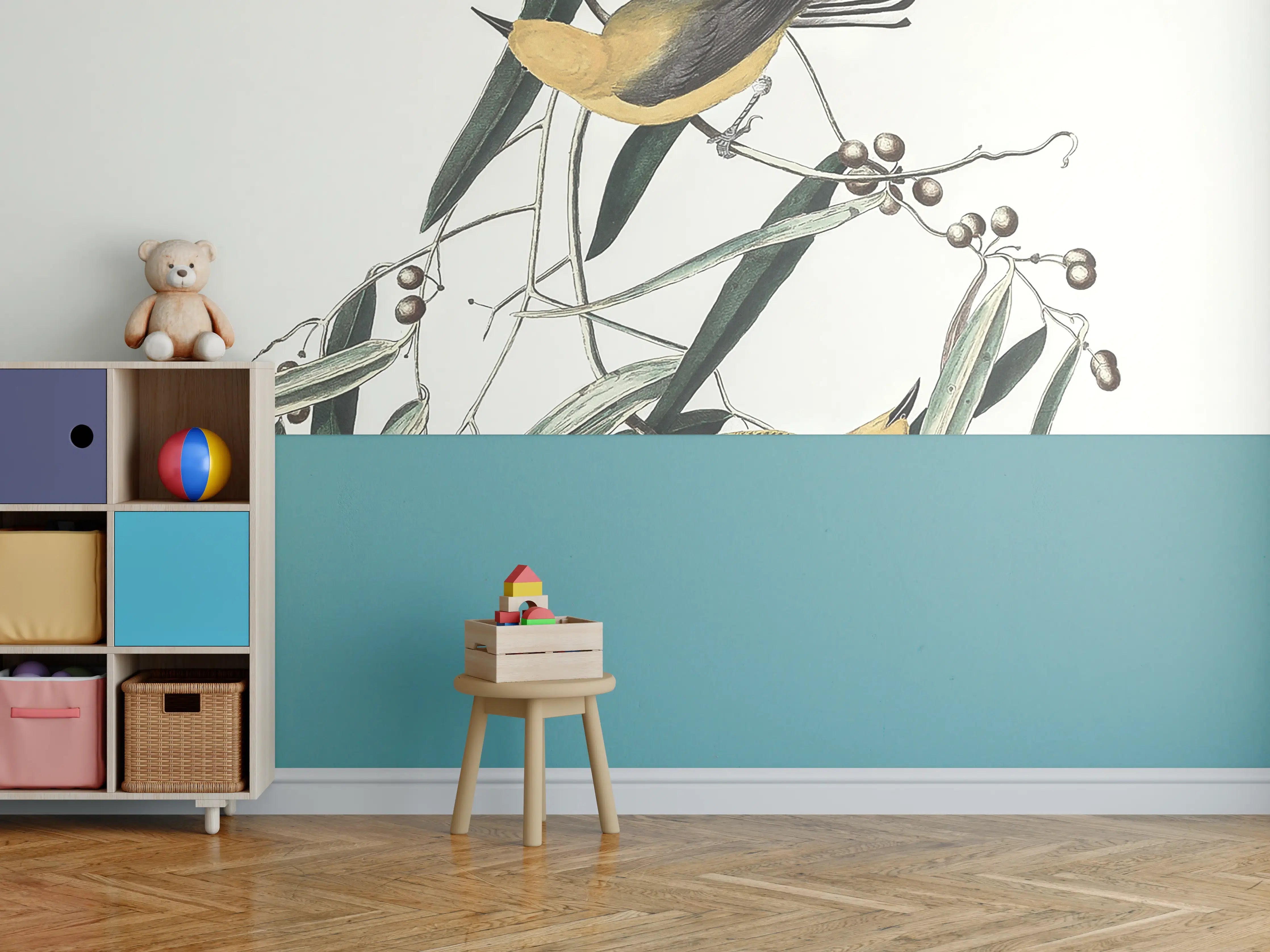Kinderzimmer Wandgestaltung - Singvogel Portrait - John James Audubon