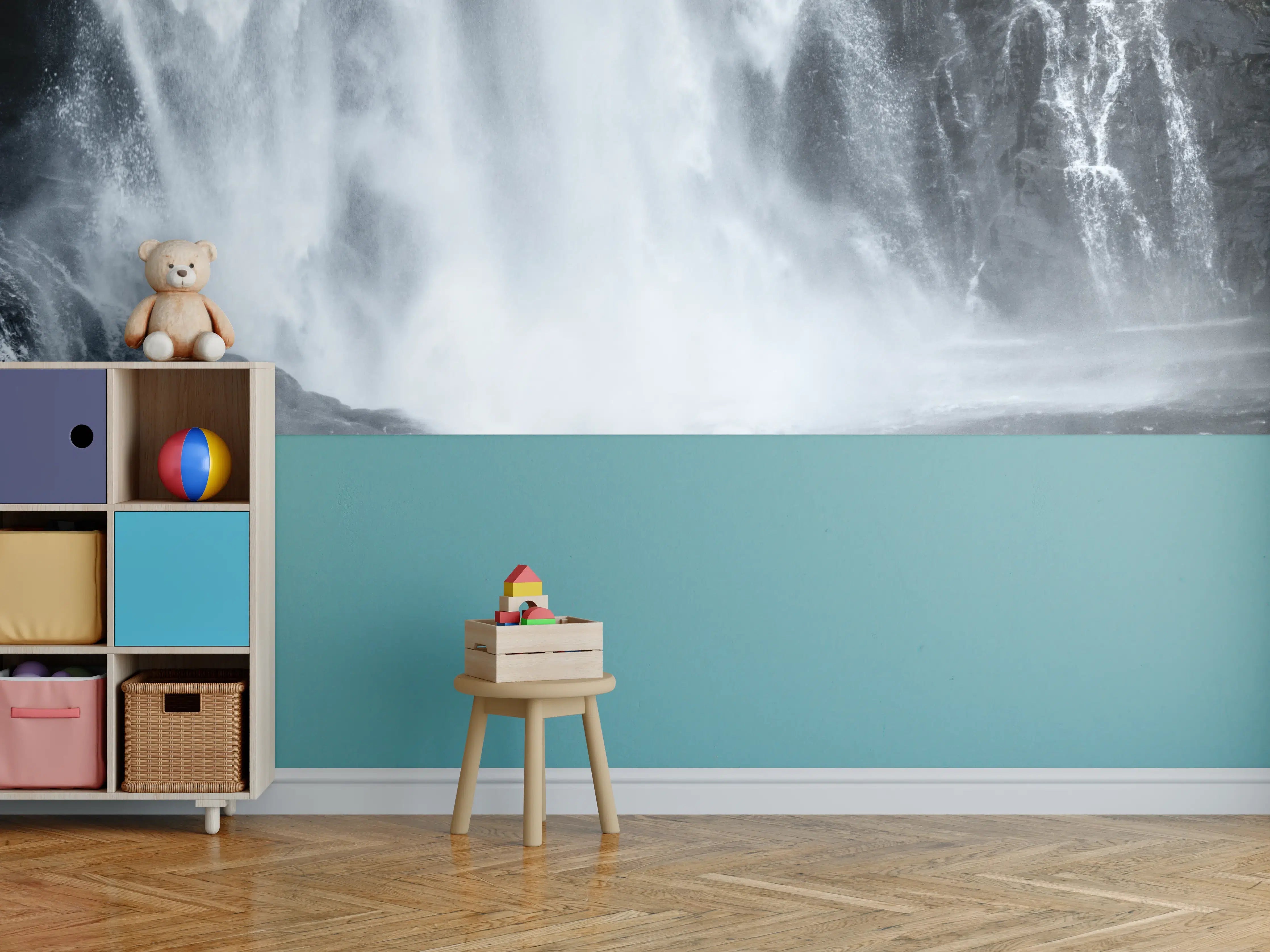 Kinderzimmer Wandgestaltung - Skjervefossen Wasserfall