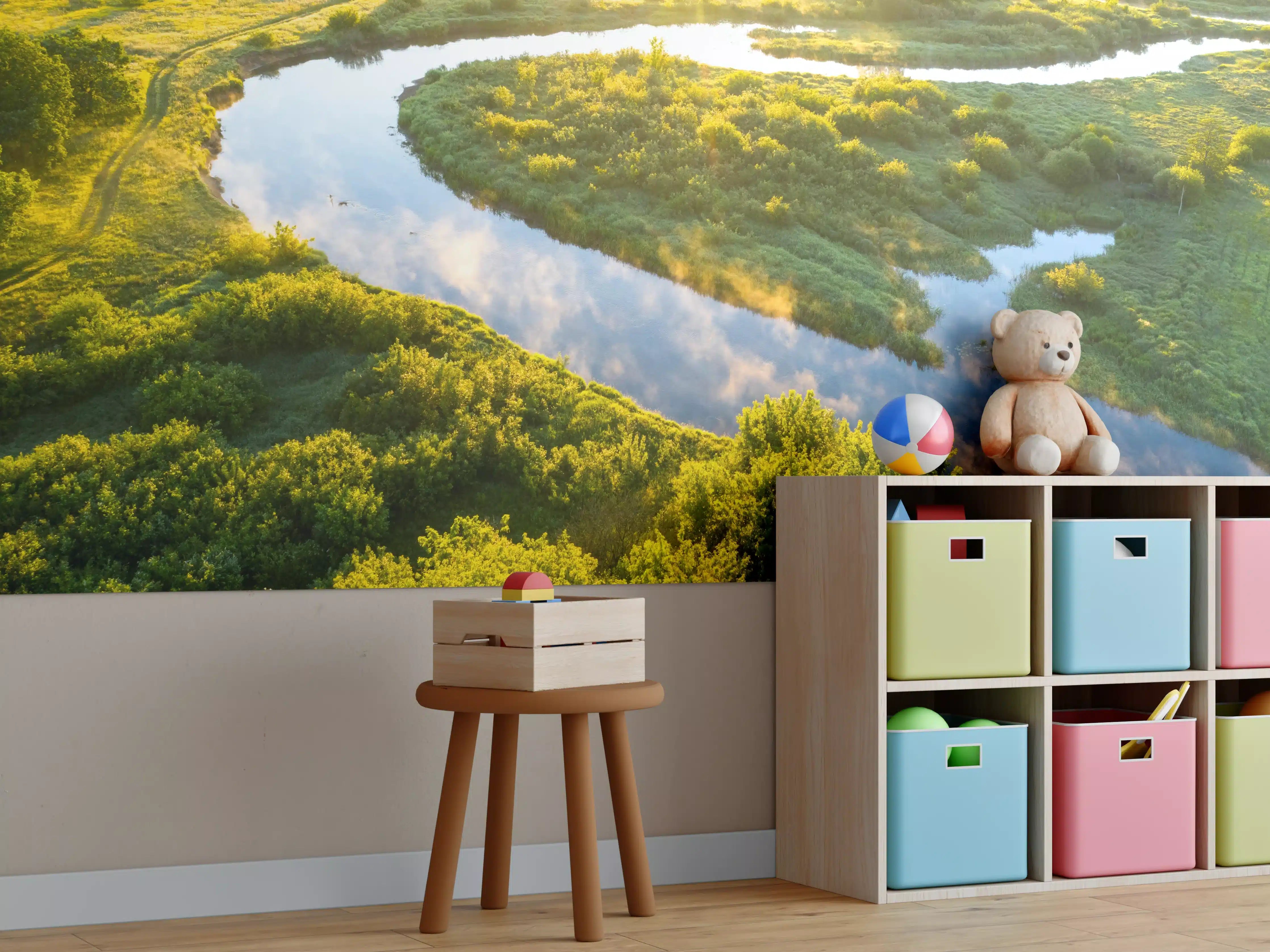 Kinderzimmer Wandgestaltung - Sommermorgen am Fluss im Arizona