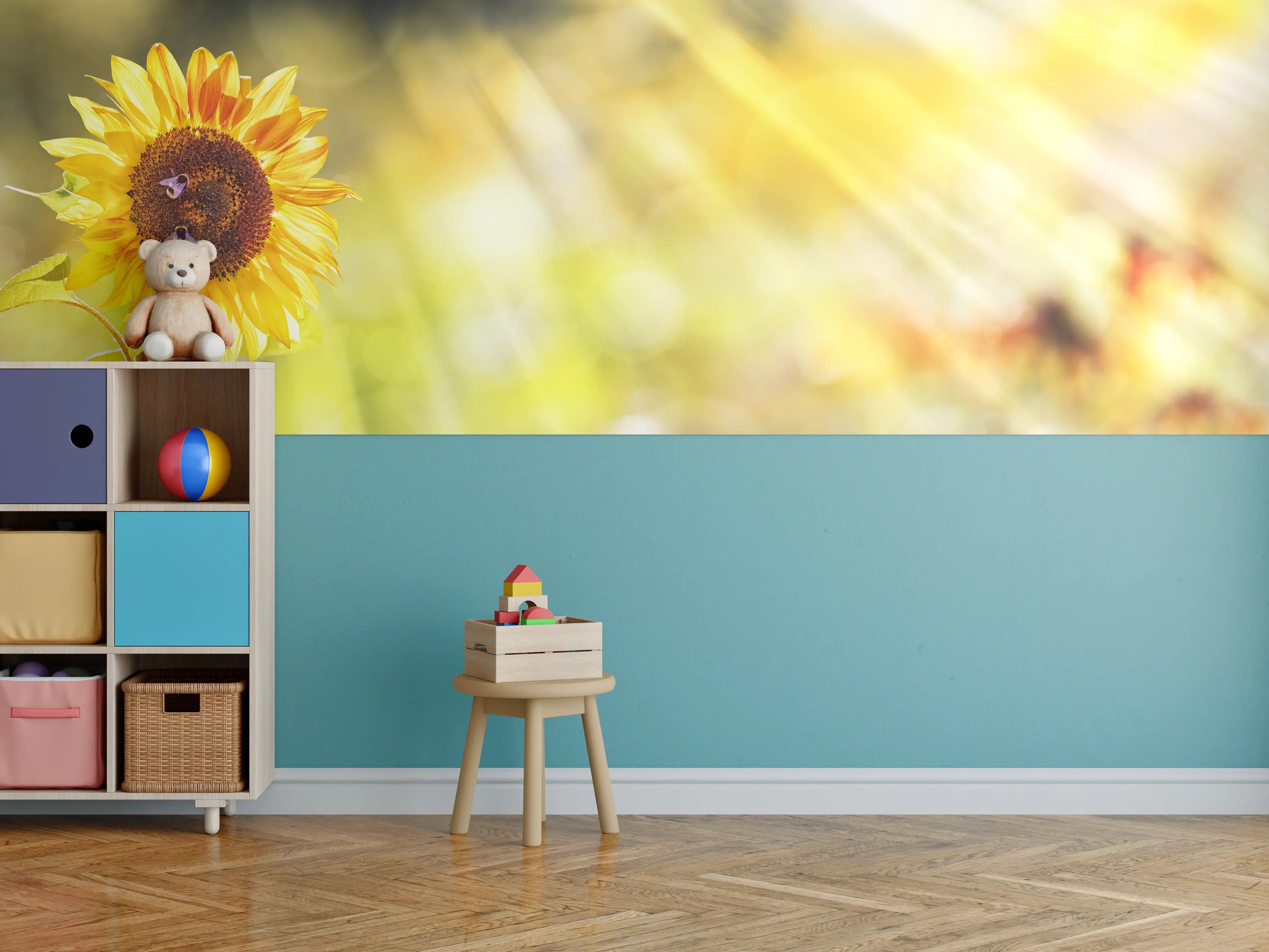 Kinderzimmer Wandgestaltung - Sonnenblume