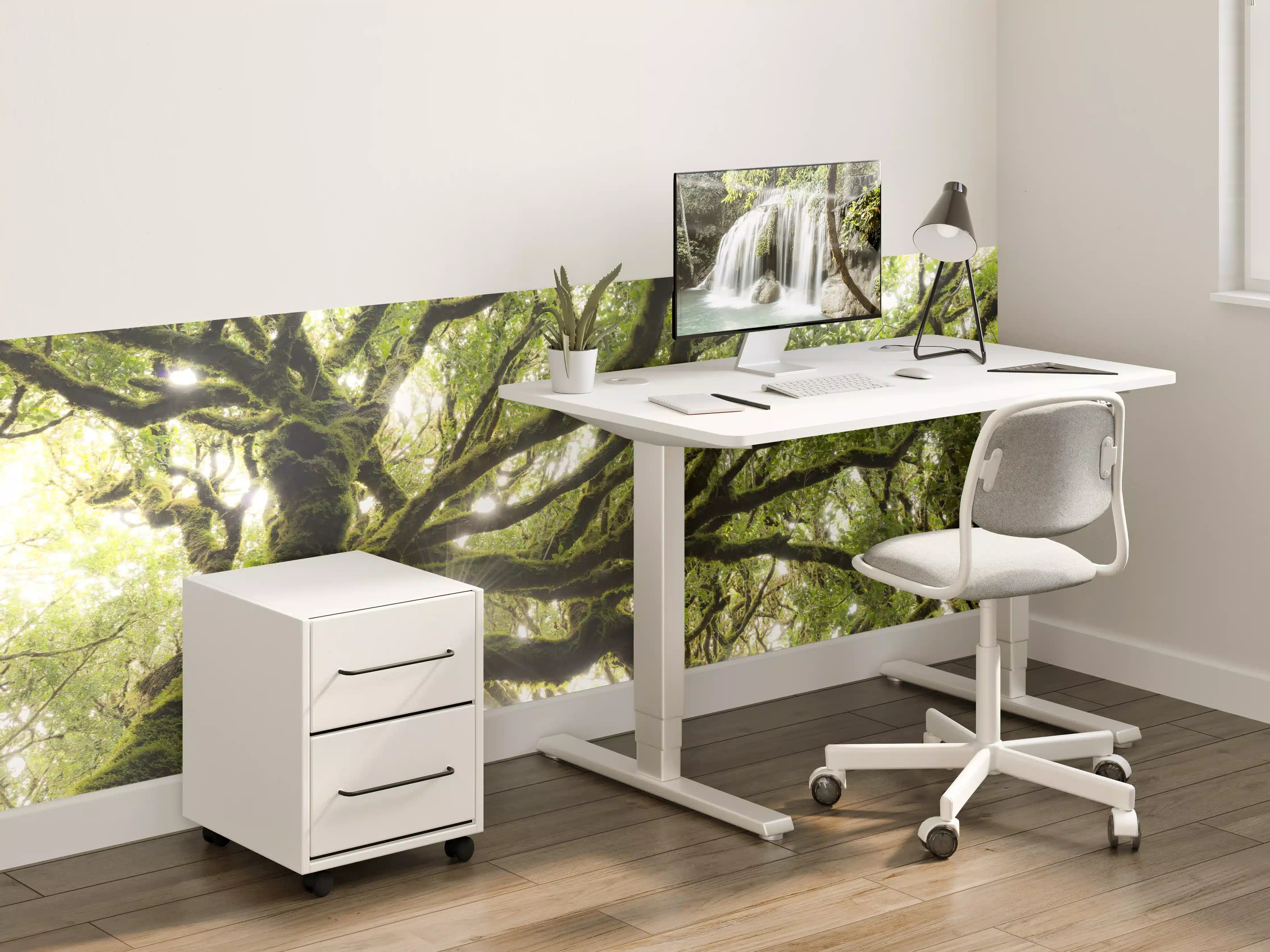 Kinderzimmer Wandgestaltung - Sonnenstrahlen im Wald