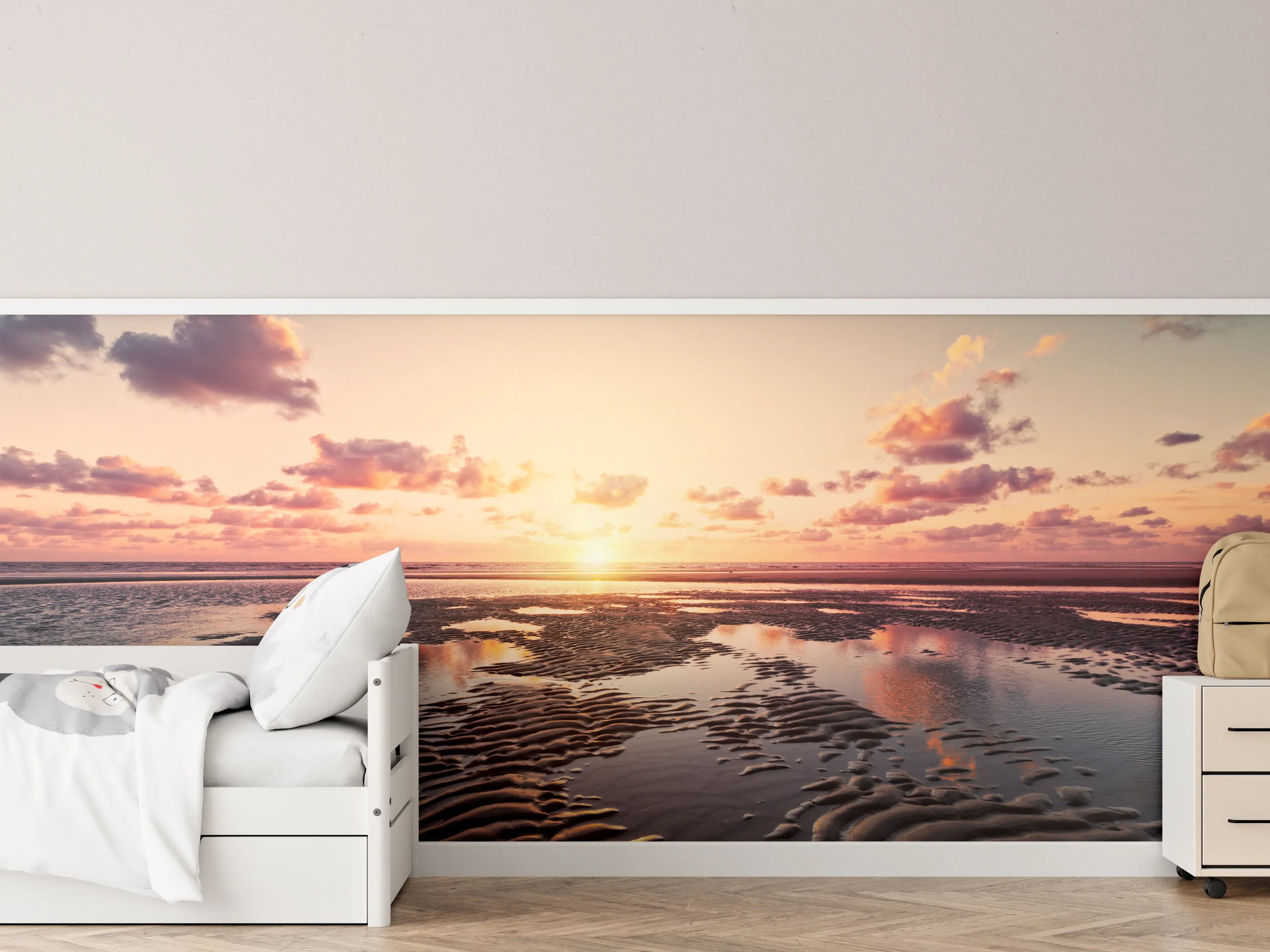 Kinderzimmer Wandgestaltung - Sonnenuntergang - Nordsee