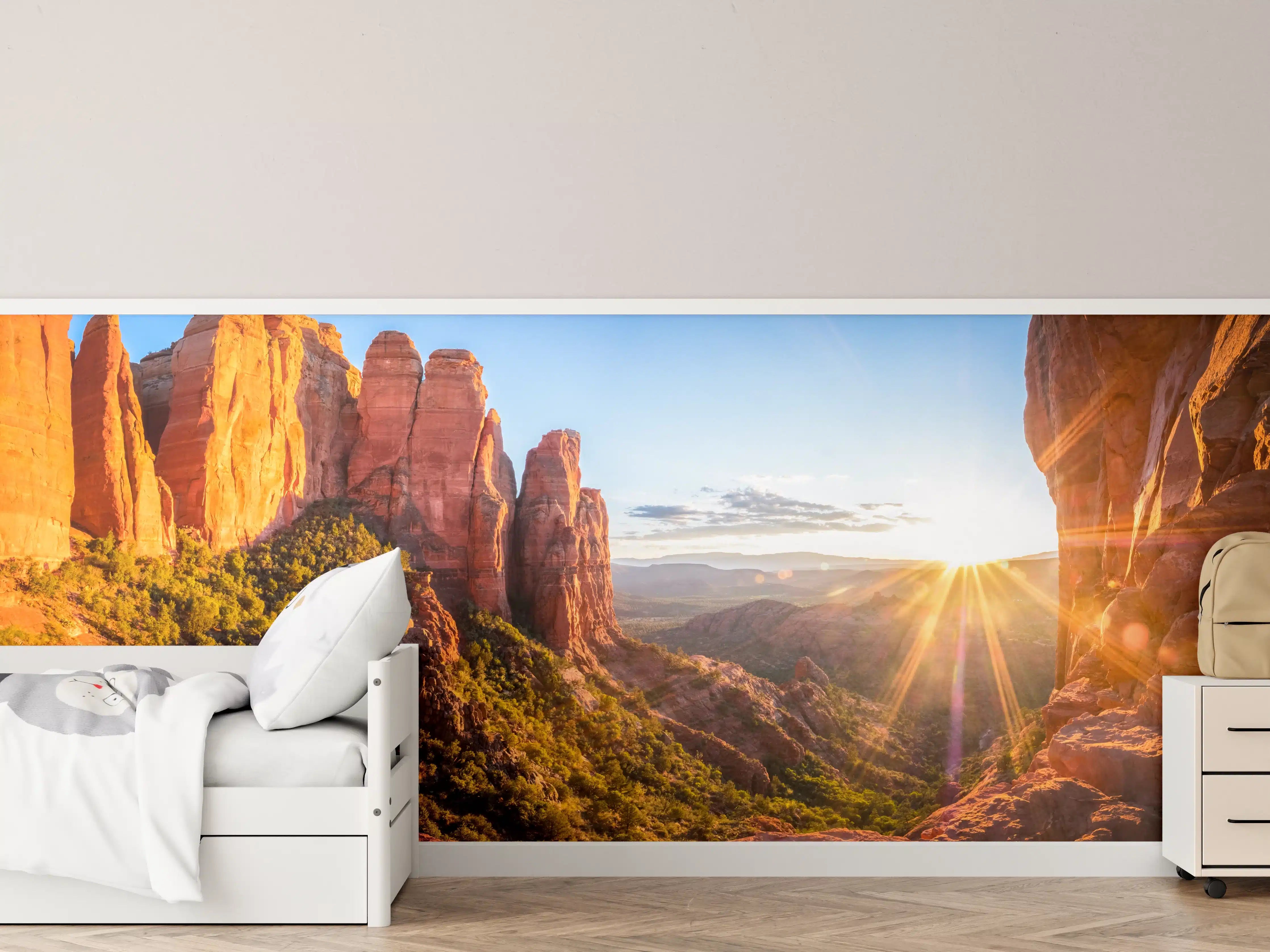 Kinderzimmer Wandgestaltung - Sonnenuntergang in Sedona