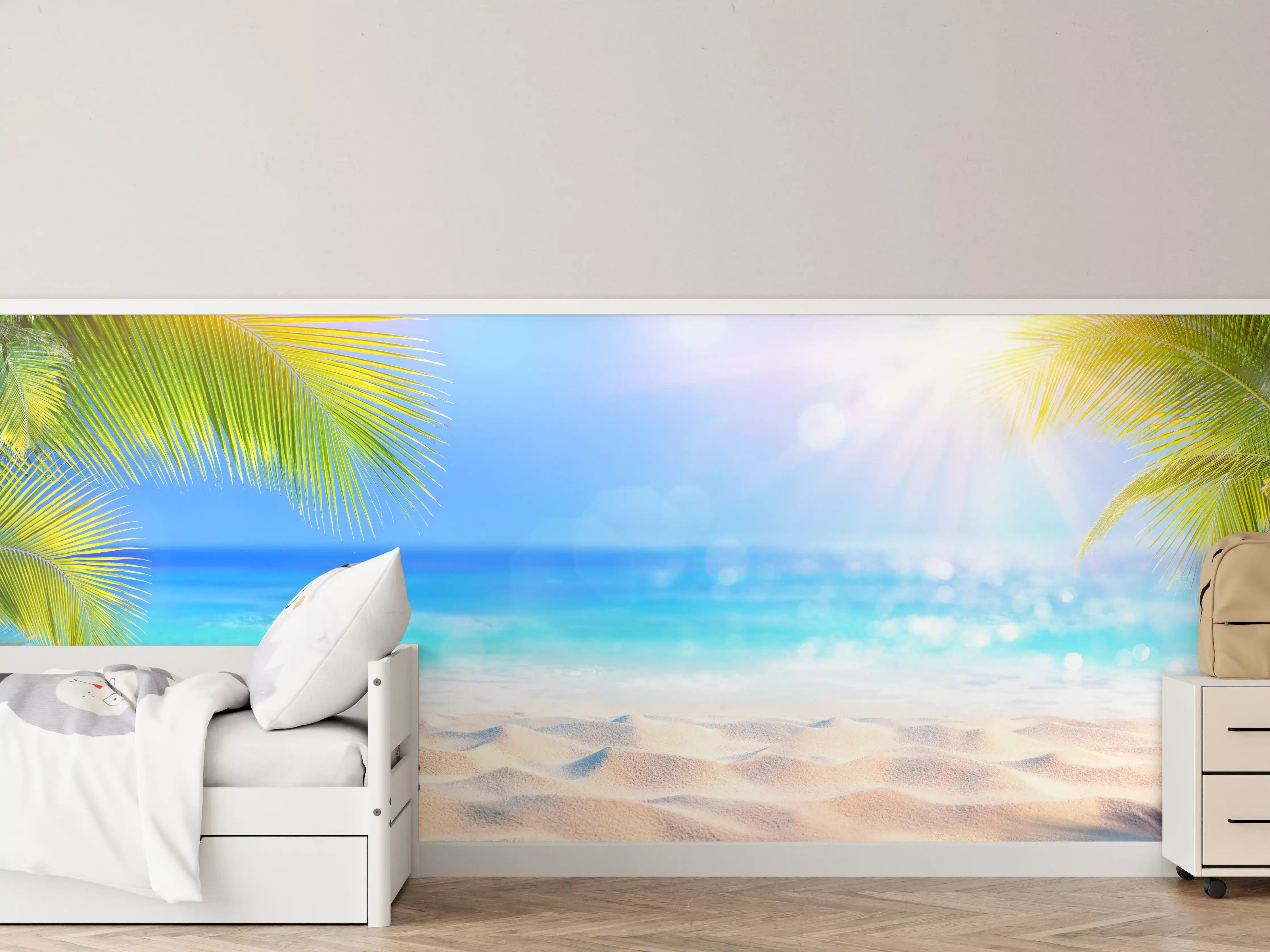 Kinderzimmer Wandgestaltung - Sonniger tropischer Strand