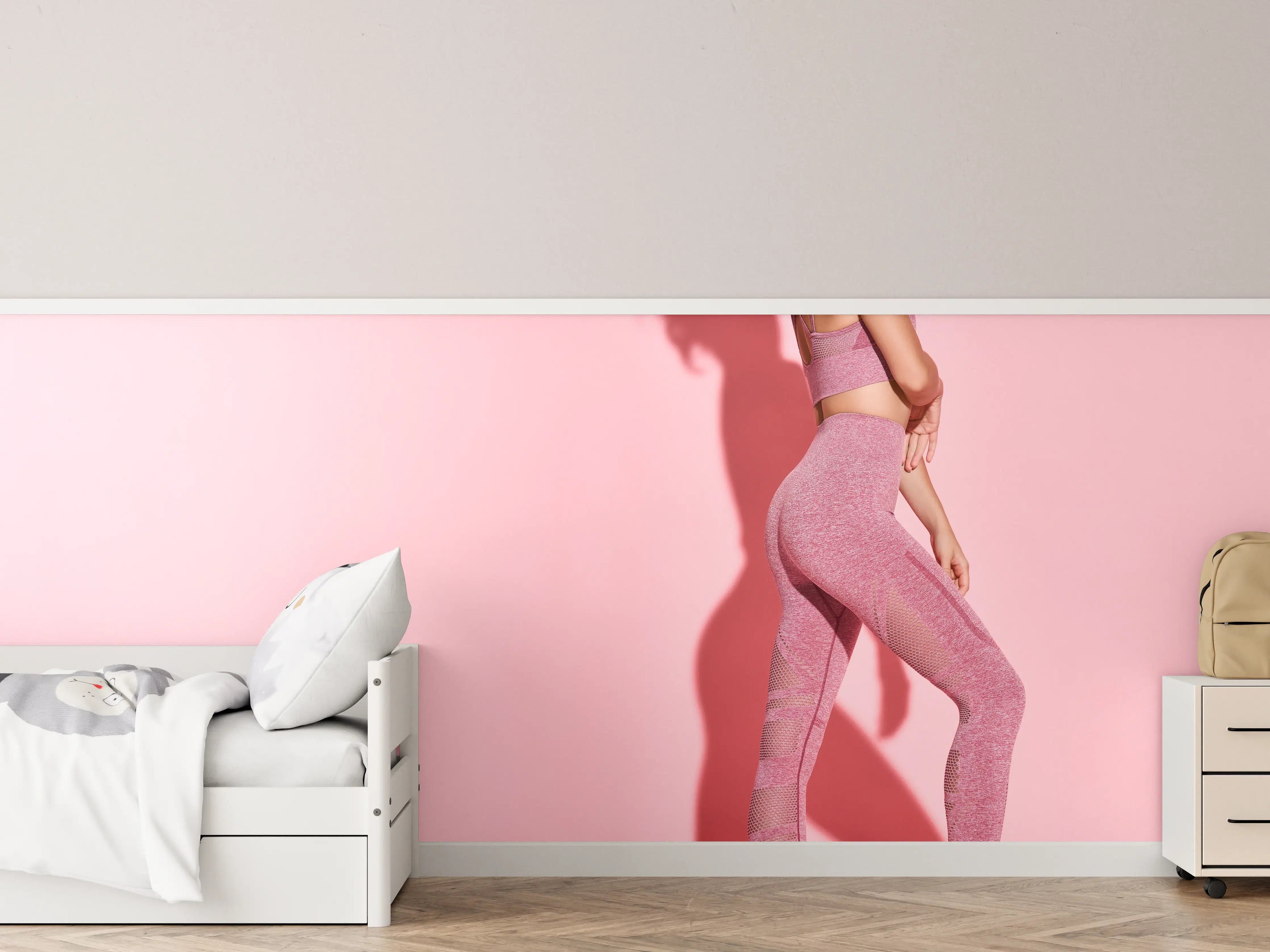 Kinderzimmer Wandgestaltung - Sportliche Fitness-Frau