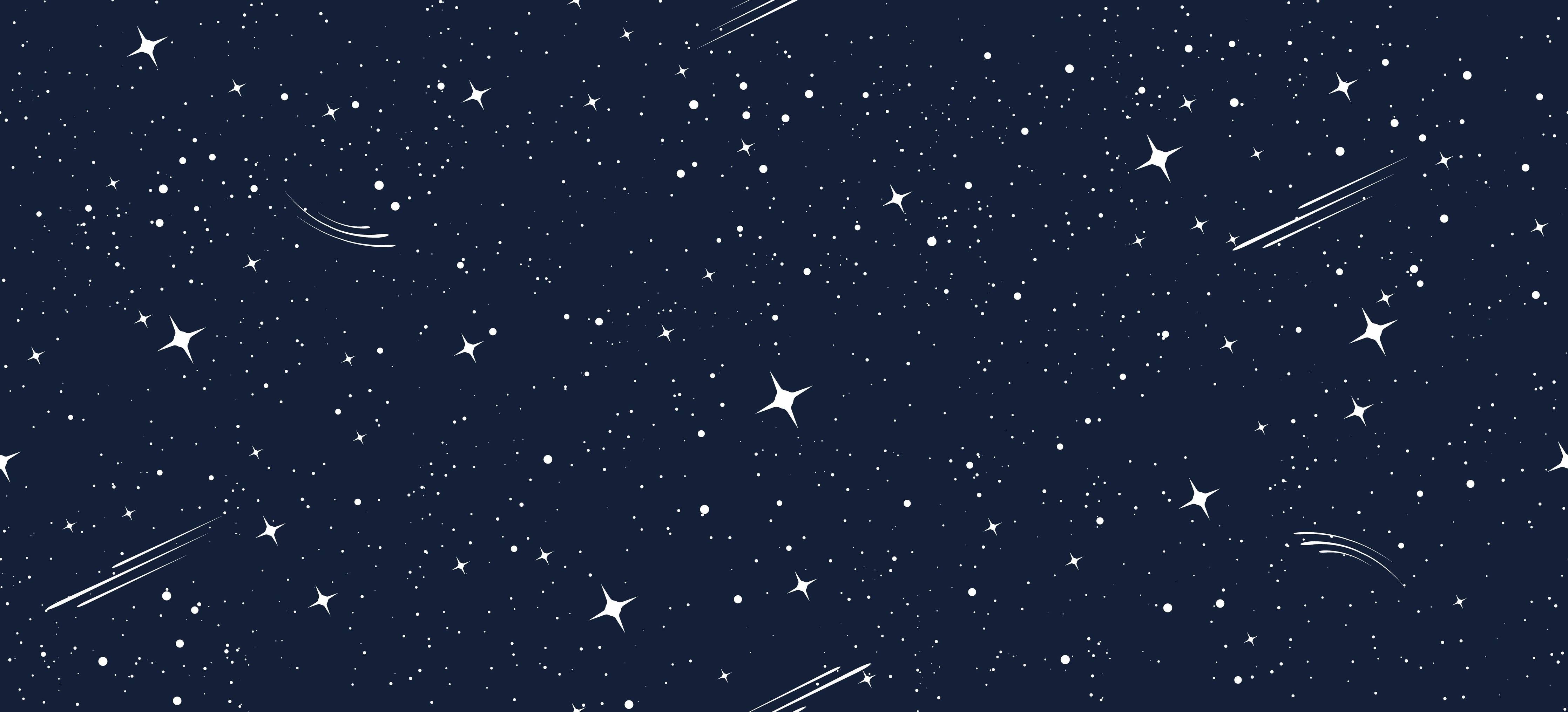 Kinderzimmer Wandgestaltung-Sternenhimmel mit Sternschnuppen