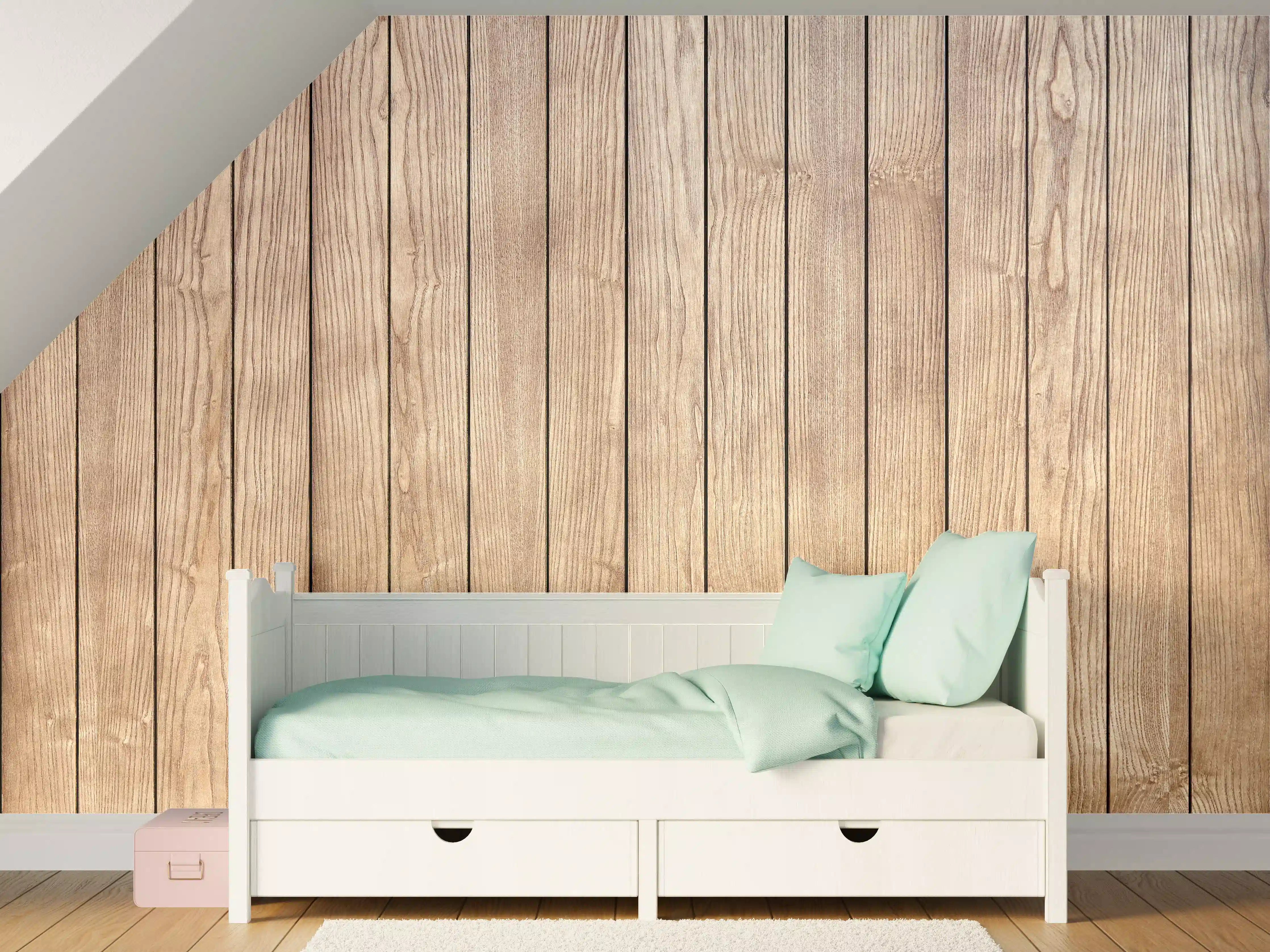 Kinderzimmer Wandgestaltung - Stilvolle Eschenholzdielen