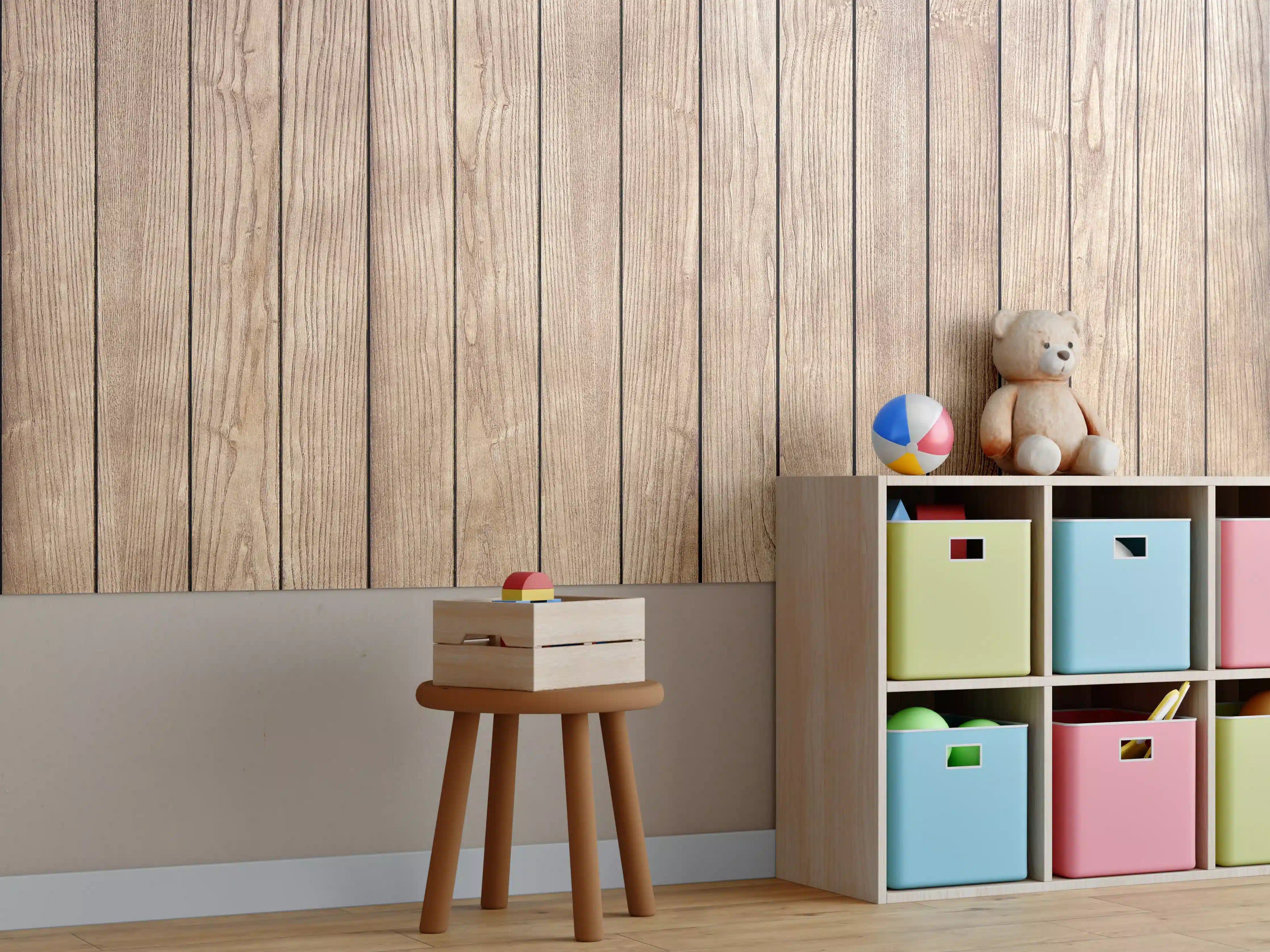 Kinderzimmer Wandgestaltung - Stilvolle Eschenholzdielen